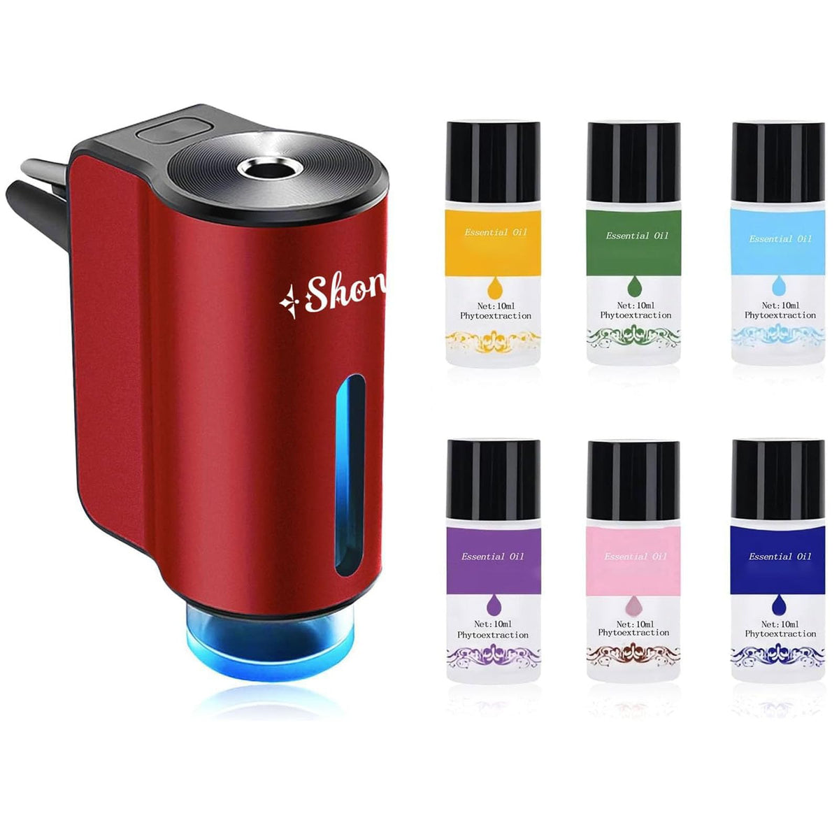 Smart Car Air Freshener Diffuser,Car Aroma Diffuser Air Freshener Spray Automatic with 6PCS Cologne Aromatherapy Oil