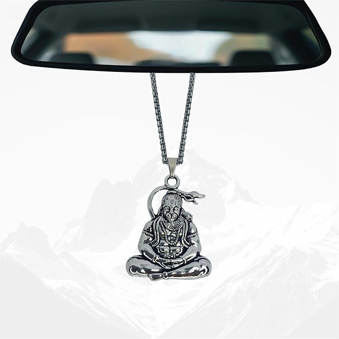 The Great Indian Store Metal Shiva Trishul Car Hanging Accessories, Maha dev Hanging Ornament Idol for Car, Good Luck/Gifting Pack of 2 (2, Shiva Trishul)