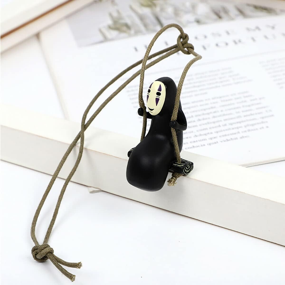 Anime Car Accessories of No Face Man Car Pendant Hanging Swing, for Car Rear View Mirror Accessories