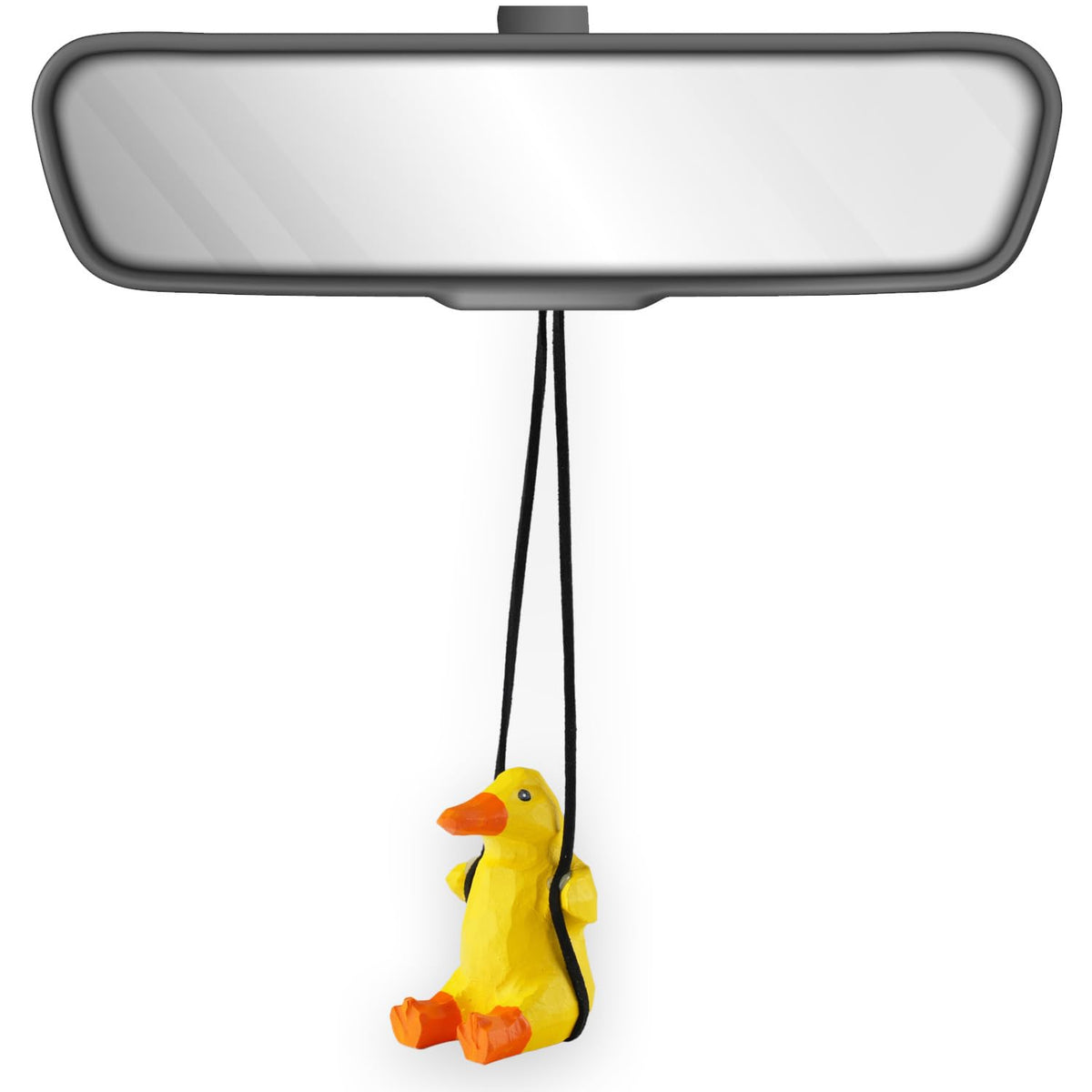 Handmade Wooden Swinging Giraffe Car Hanging Ornament - Cute Hand Carved Painted Wood Giraffe Figurine Car Mirror Hanging Accessories Decor Gifts