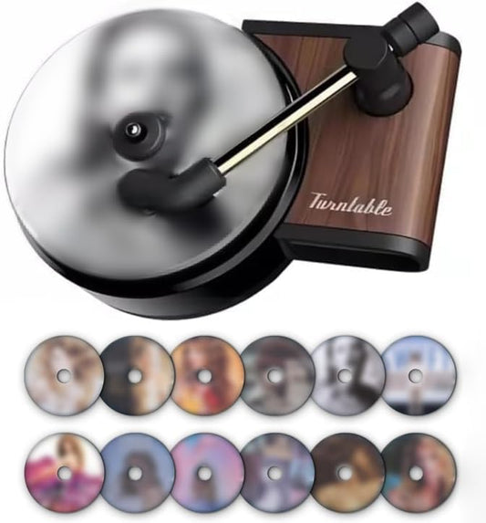 Car Air Freshener Record Player,LHJL Pop Singer Album Covers for Fans Gift, Car Vent Clip Air Diffuser with 12pcs Refill Pads Aromatherapy Tablets, Music Lovers Gifts