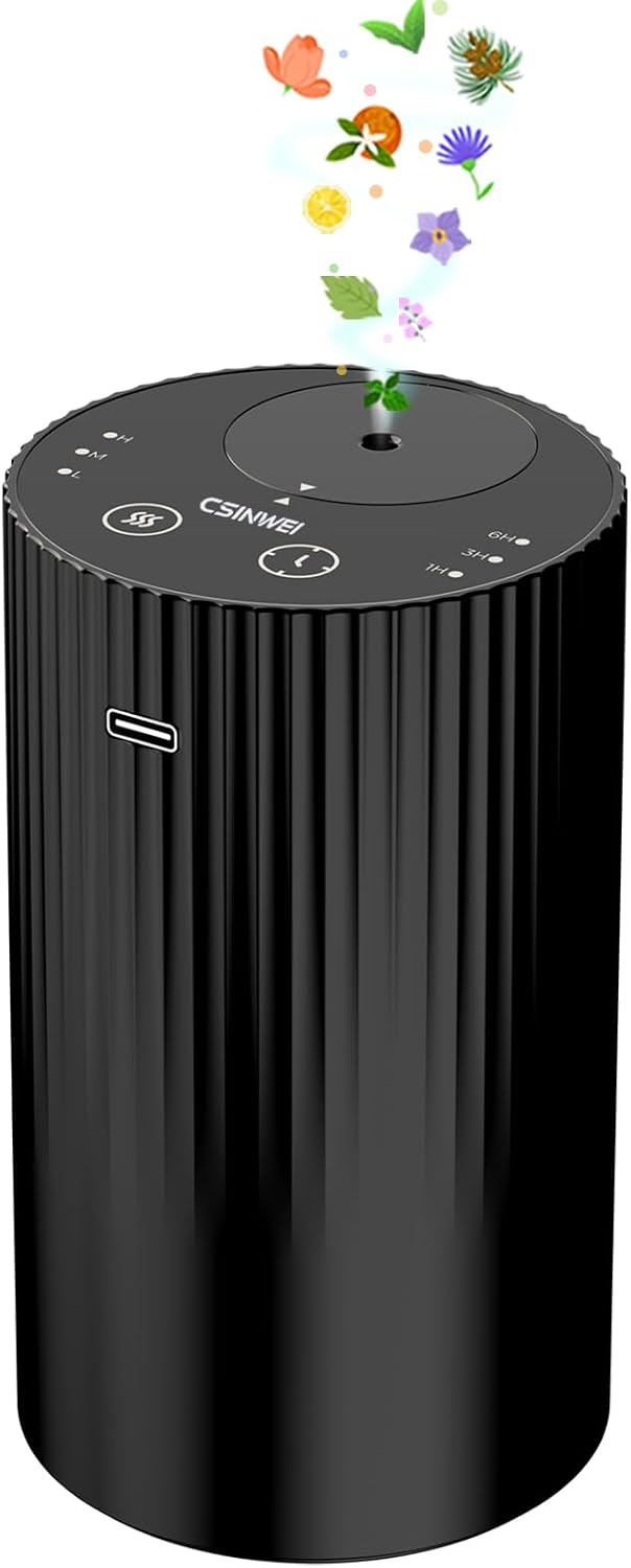 Waterless Diffuser for Essential Oil, Portable Scent Diffuser for Home, Car