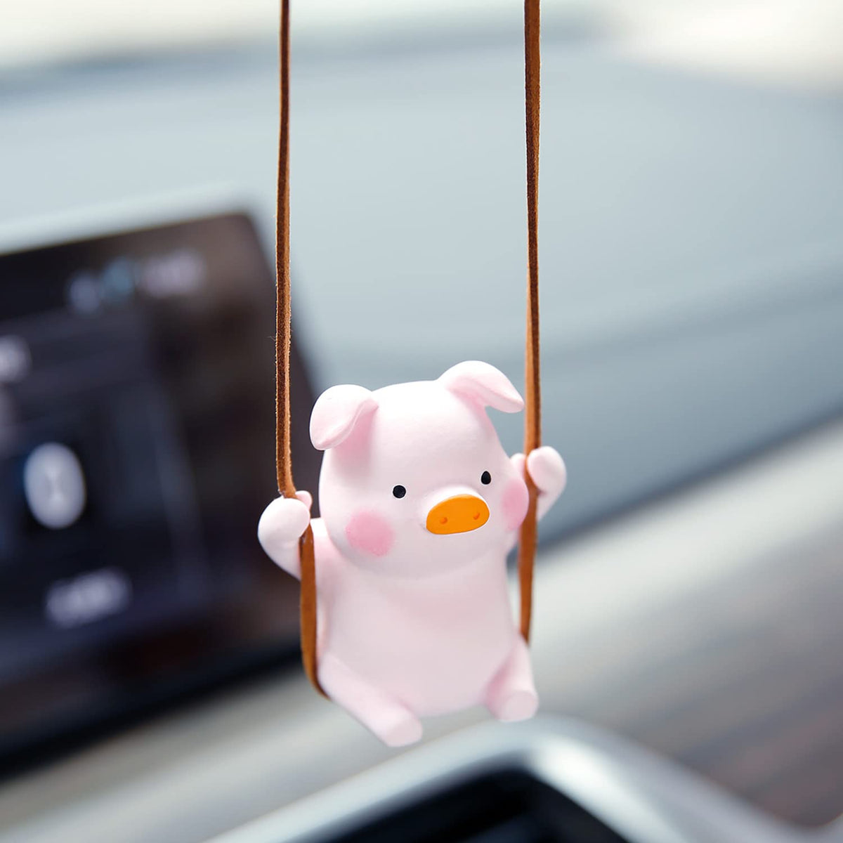 YGMONER Cute Swinging Duck Car Rear View Mirror Hanging Accessories Funny Car Interior Decor Gifts for Women Men (Duck)