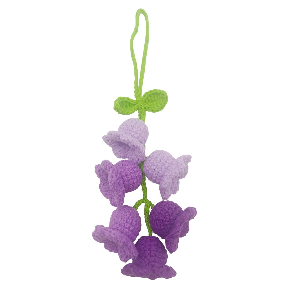 Car Rearview Mirror Hanging Ornament ，Knitted Lily of The Valley Pendant