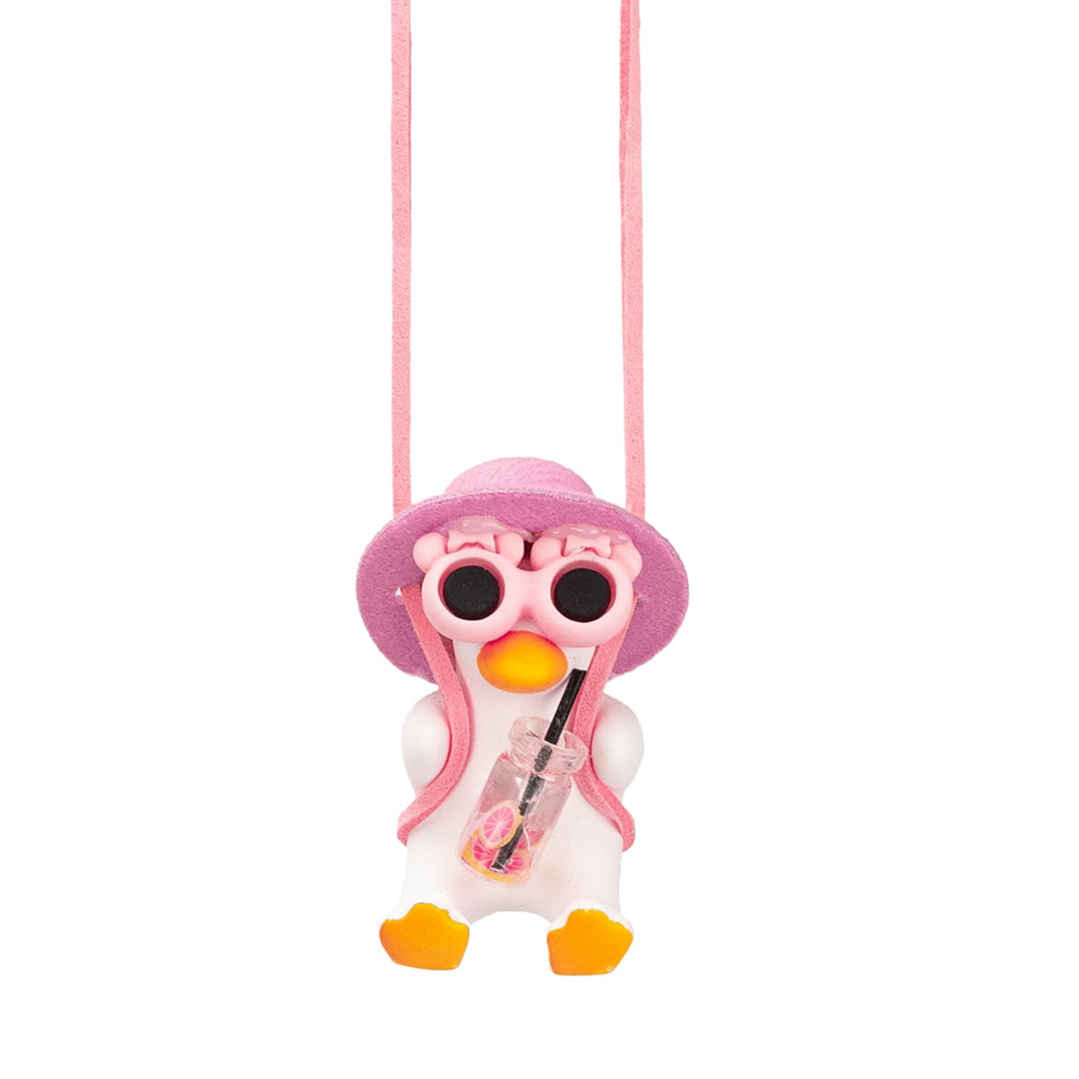 Cute Swinging Duck Car Hanging Ornament,Rear View Mirror Hanging Accessories,Funny Car Interior Decor Gifts for Women Men