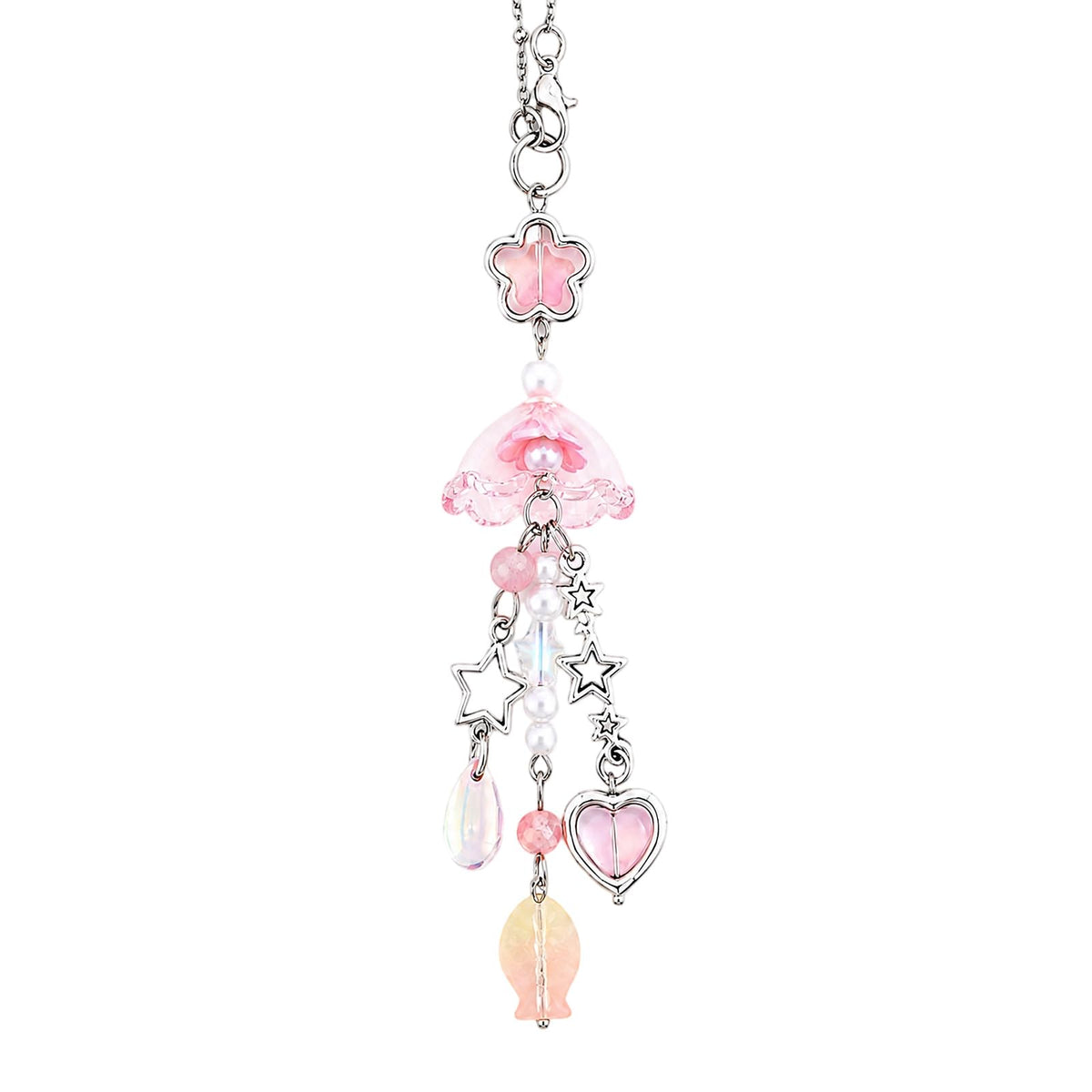 Lily of the Valley Leaf Car Charm White Summer Waterlily