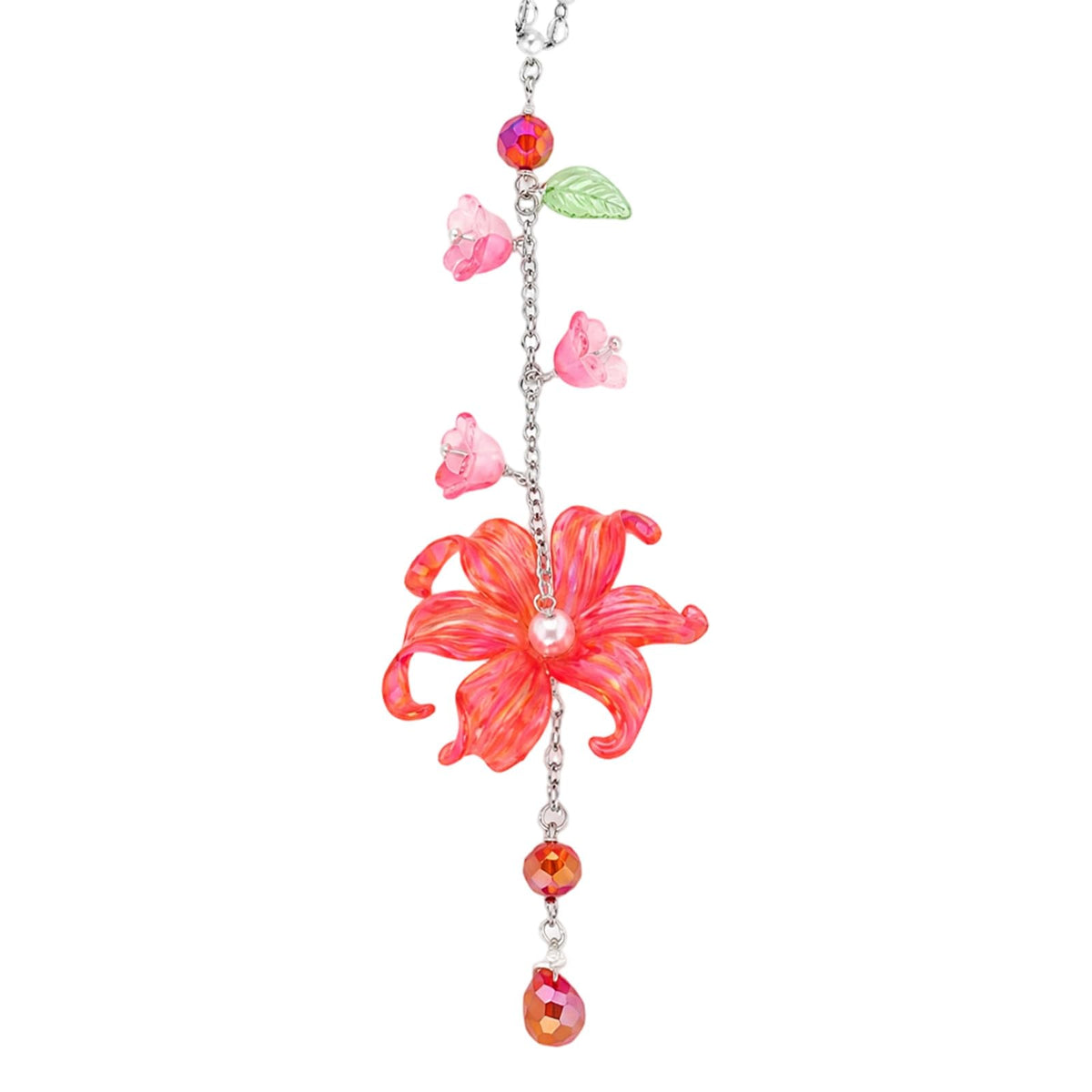 Lily of the Valley Leaf Car Charm White Summer Waterlily