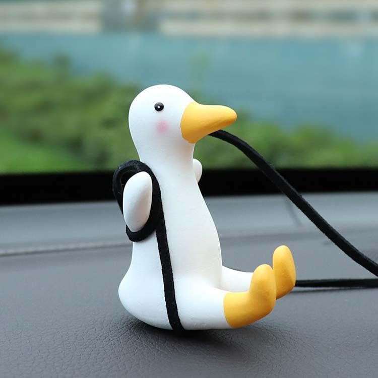 Cute Swinging Duck Car Hanging Ornament,Rear View Mirror Hanging Accessories,Funny Car Interior Decor Gifts for Women Men