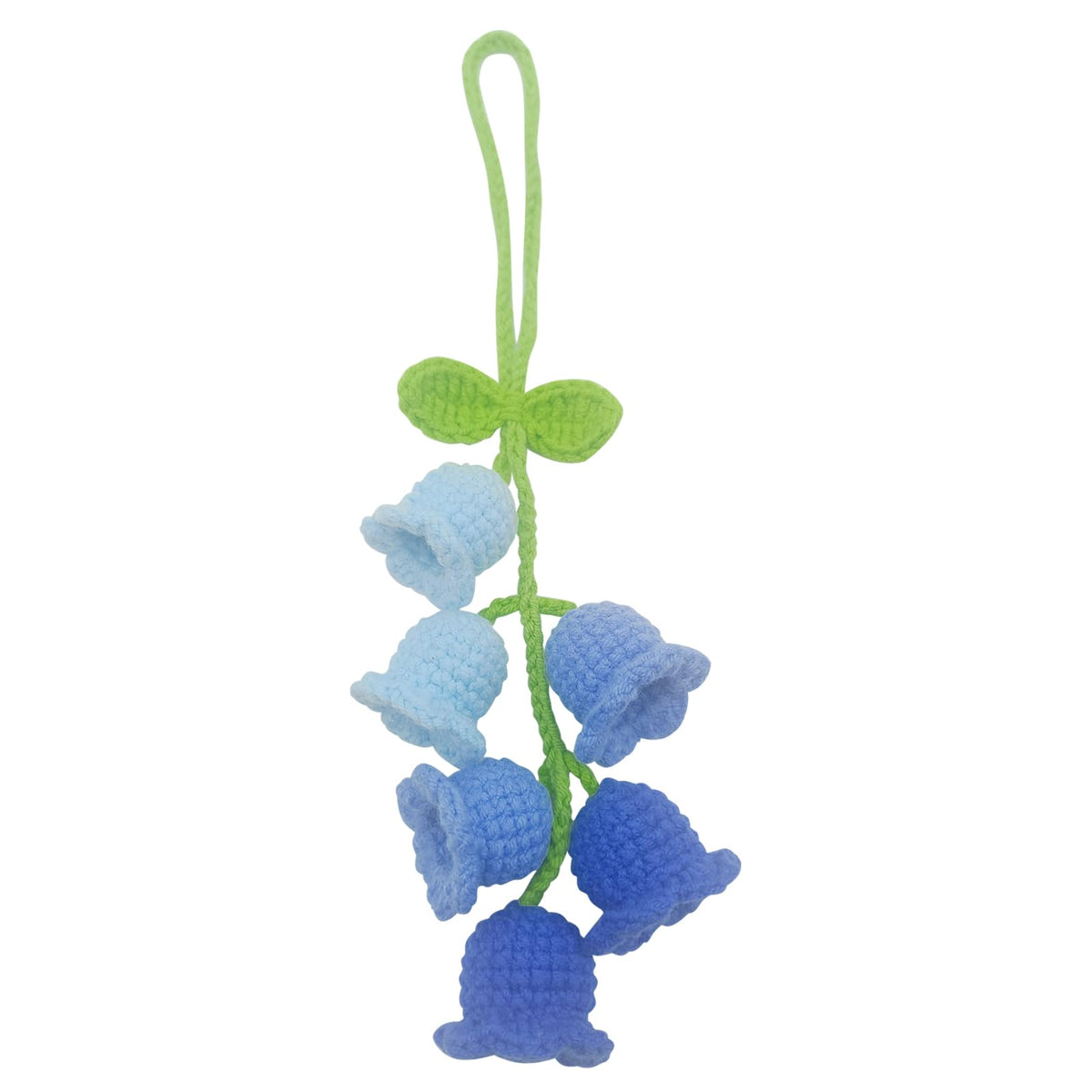 Car Rearview Mirror Hanging Ornament ，Knitted Lily of The Valley Pendant