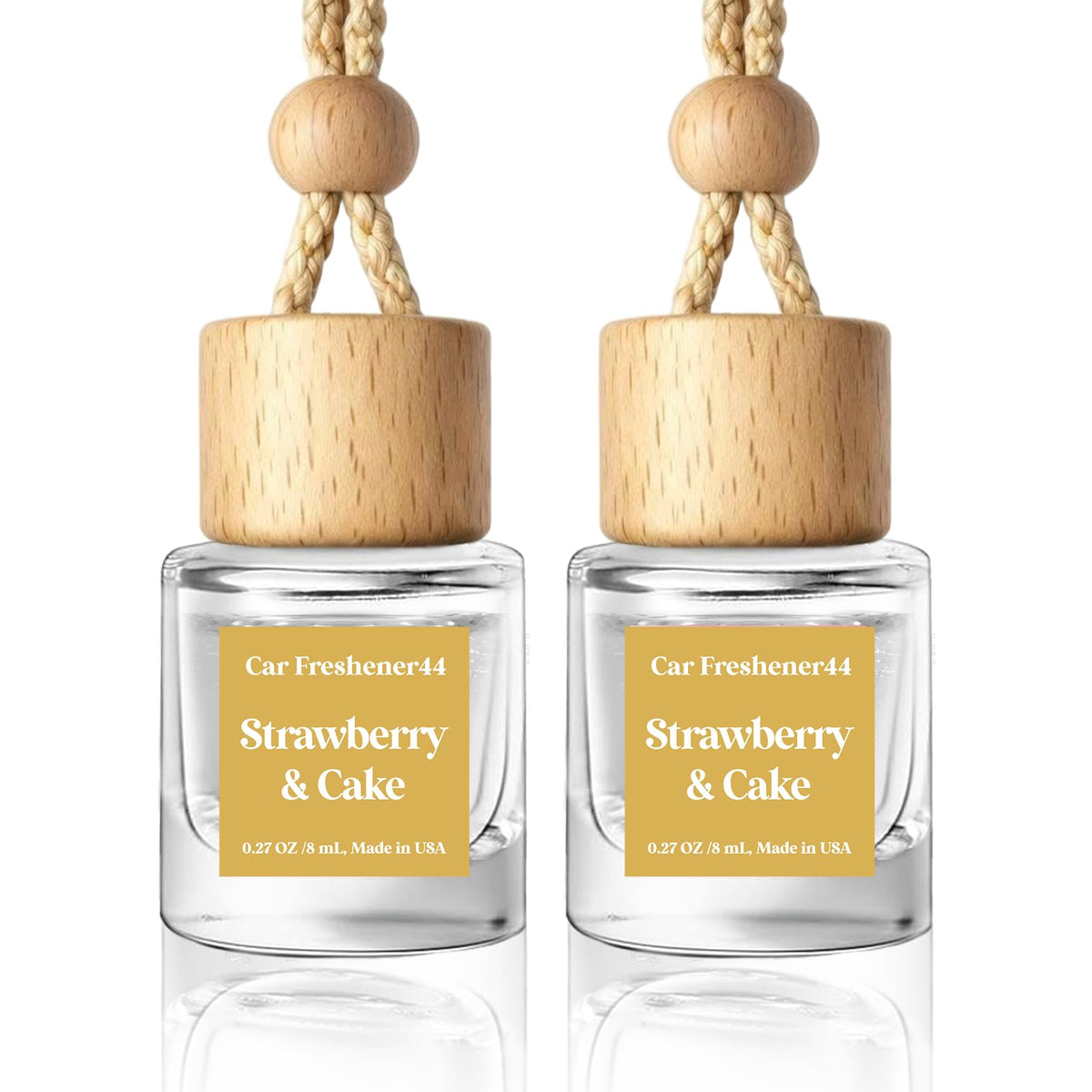 HoogaLife Car Air Freshener Diffuser 2 Pack Hanging Air Freshener Diffuser - Vanilla Cream Fragrance Oil Air D iffuser for Car, 45+ days Long Lasting Fragrance Made in USA C ar Air Fresheners (V54)
