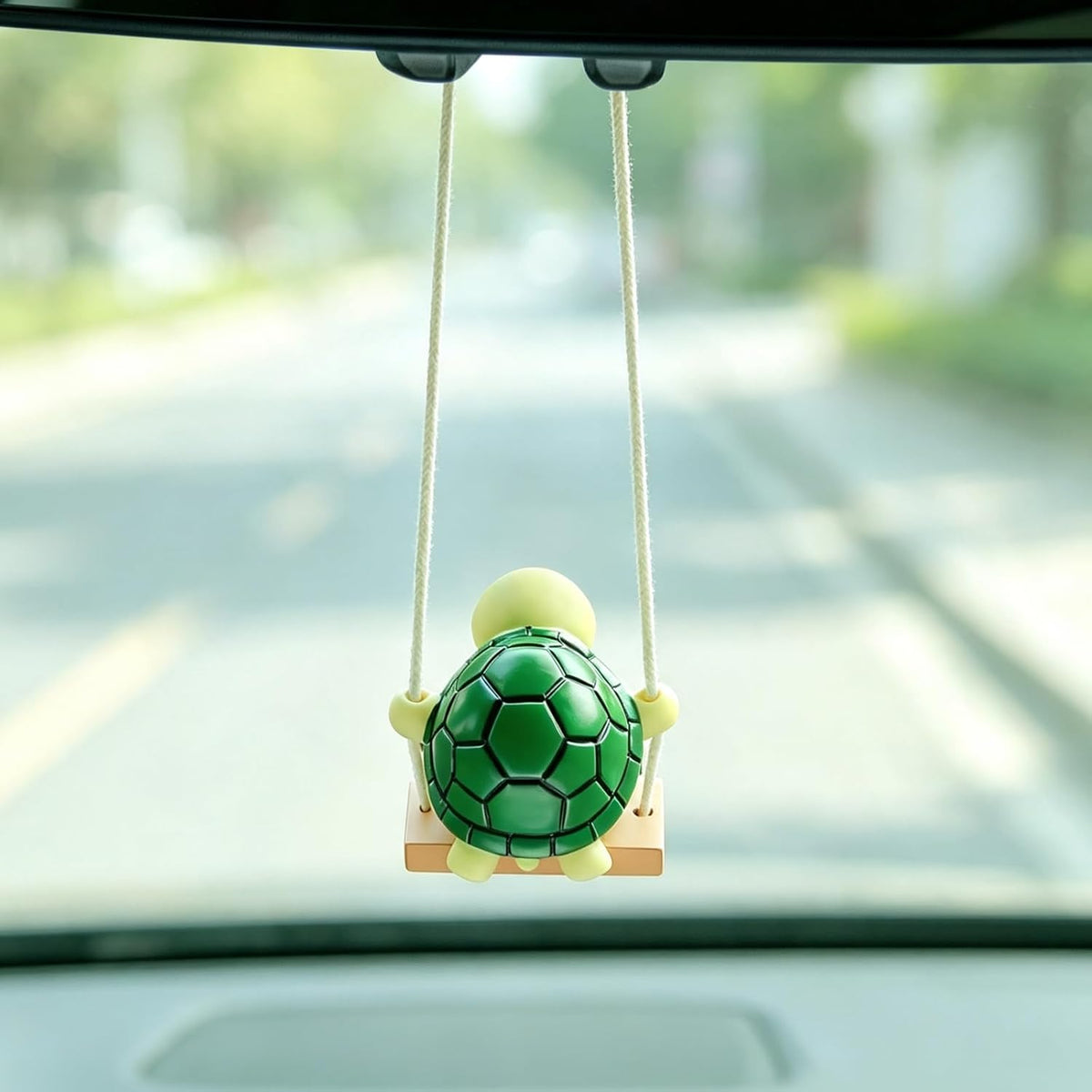 YGMONER Swinging Tortoise Car Hanging Ornament – Funny Rear View Mirror Hanging Accessories, Ideal Gift for Animal Lovers (Tortoise)