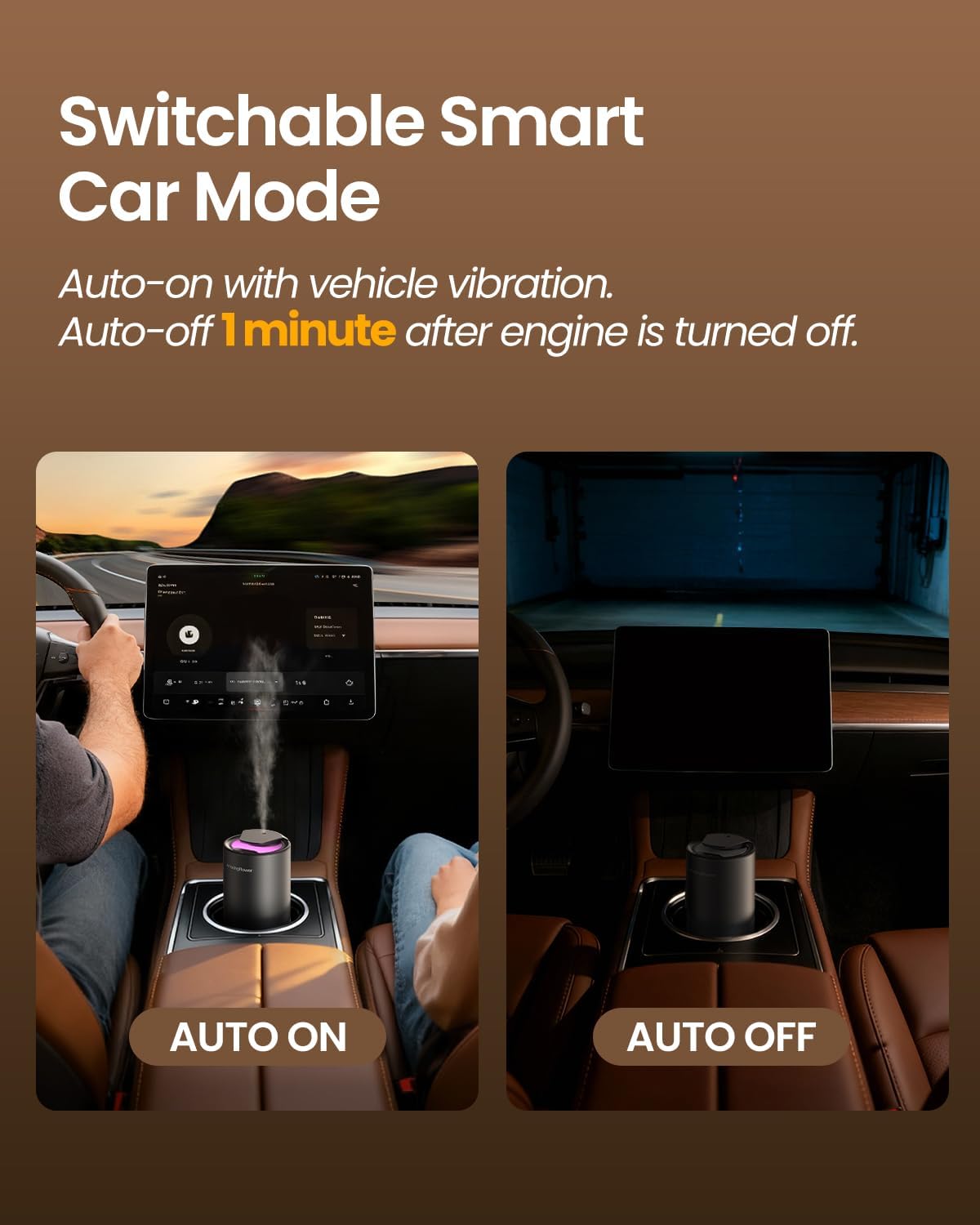 Waterless Car Diffuser for Essential Oil, Air Freshener Home Scent