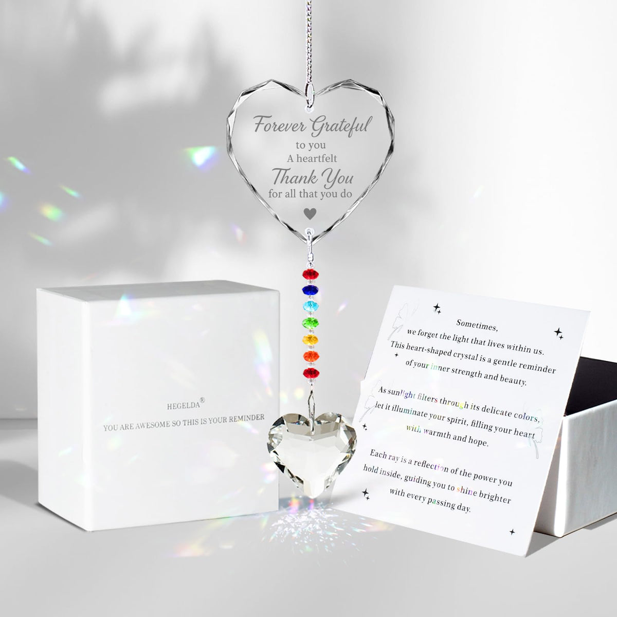 Birthday Gifts for Women Friend Crystal Suncatcher Christmas Ornament Decor