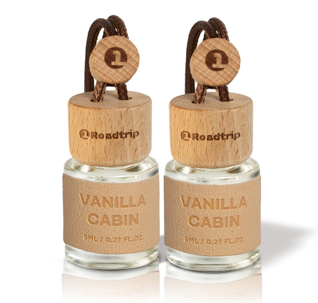 Hanging Car Air Freshener Essential Oil 2 Pack 8ml - Teak Wood