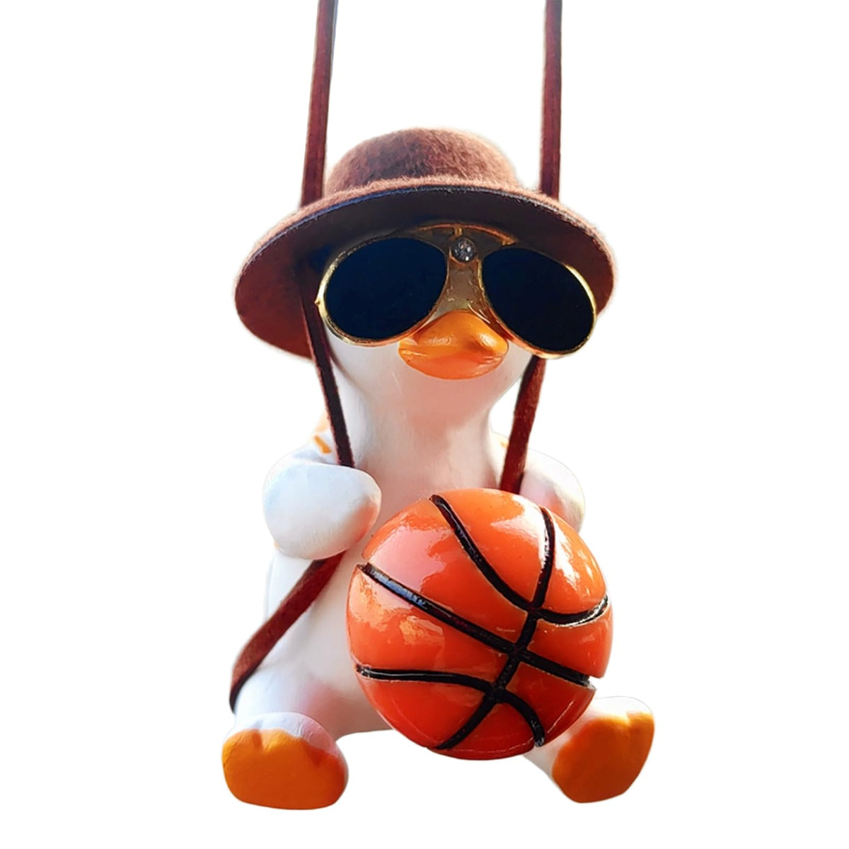 Duck Car Hanging Charm Pendant, Rear View Mirror Accessory, Cute Car Decor & Home Office Valentine's Day Gift