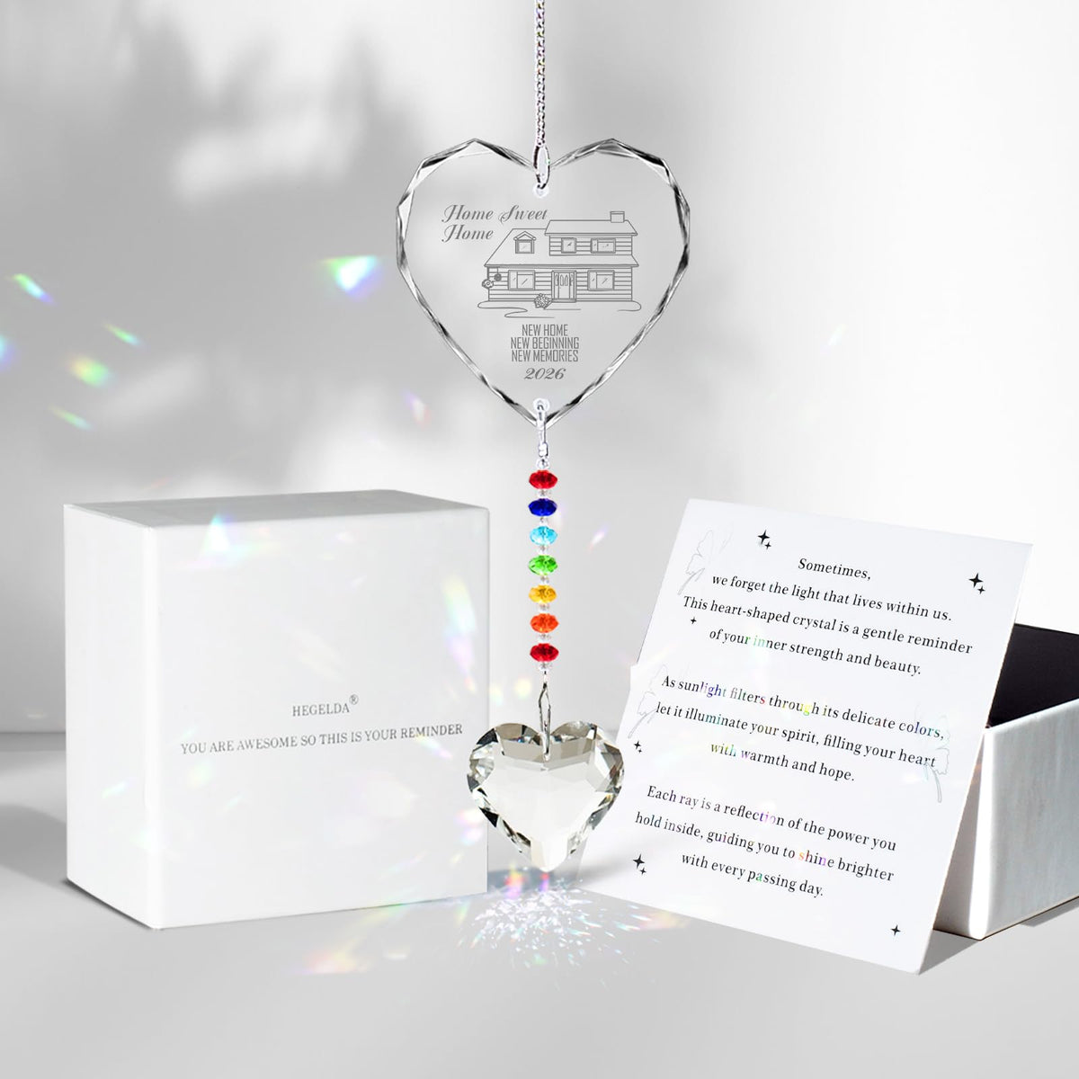 Birthday Gifts for Women Friend Crystal Suncatcher Christmas Ornament Decor