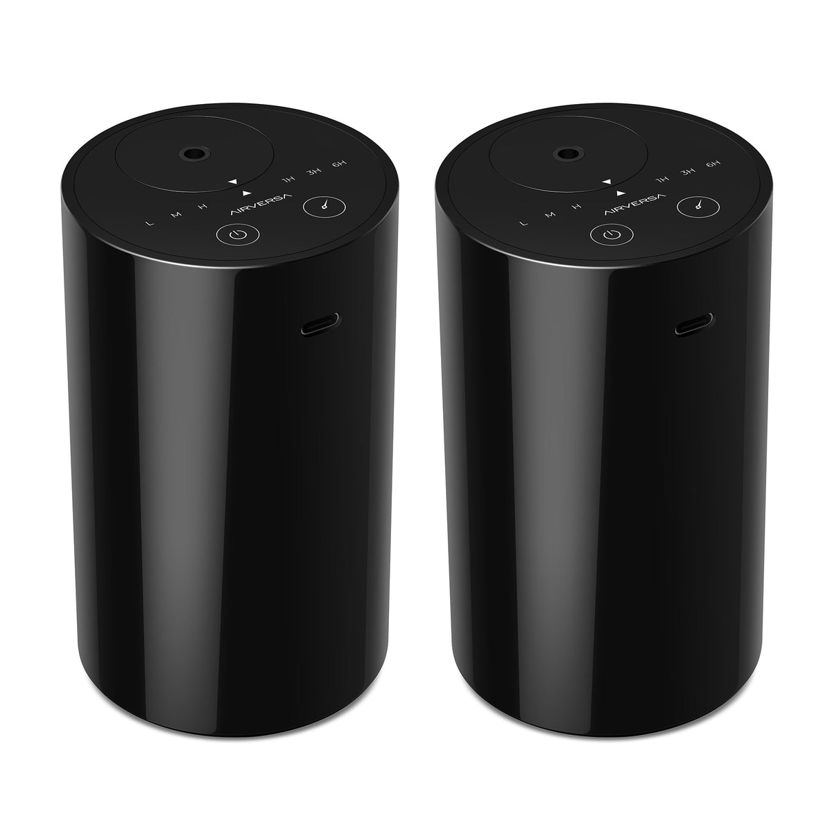 Airversa AN8 Waterless Essential Oil Diffuser Starter Kit, Black
