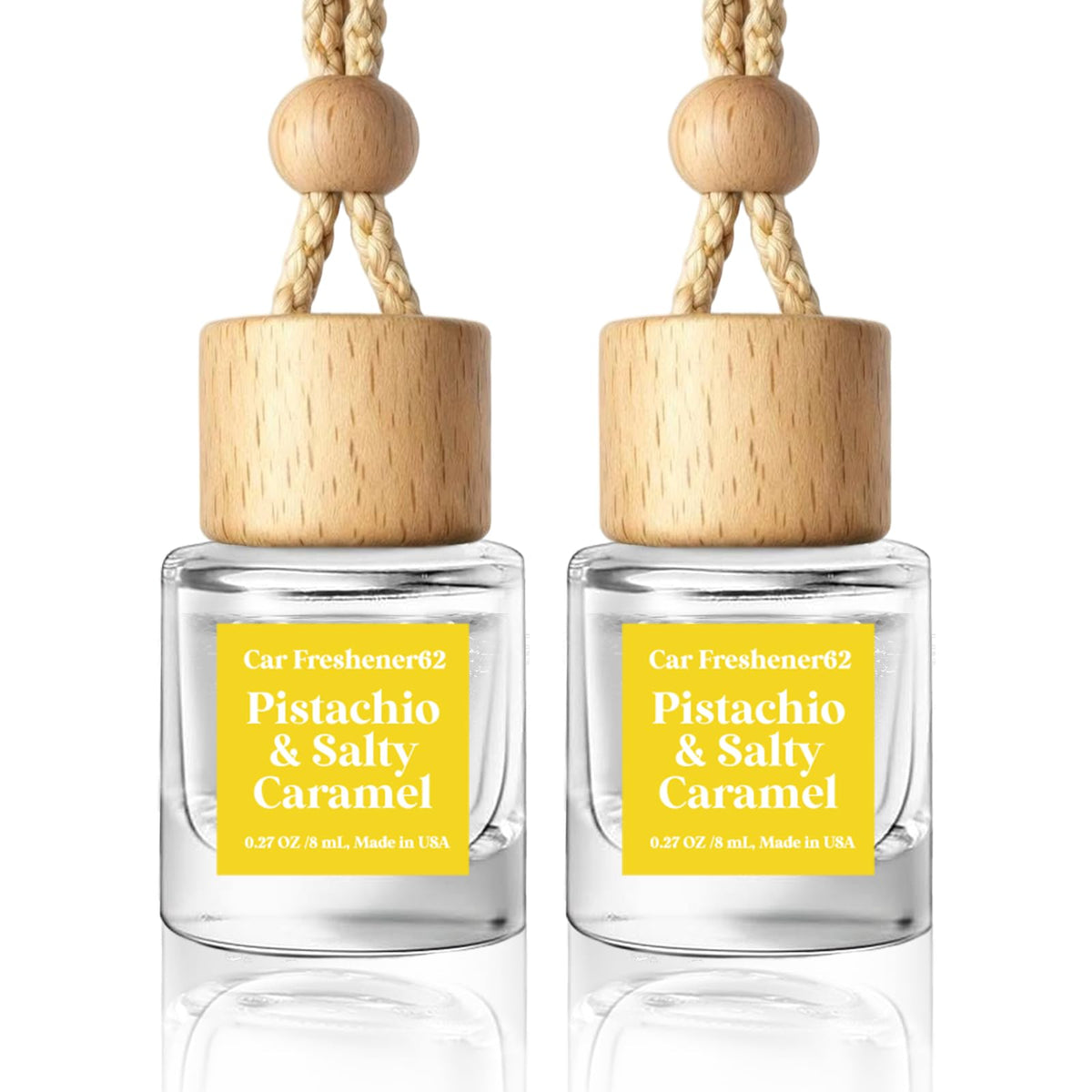 HoogaLife Car Air Freshener Diffuser 2 Pack Hanging Air Freshener Diffuser - Vanilla Cream Fragrance Oil Air D iffuser for Car, 45+ days Long Lasting Fragrance Made in USA C ar Air Fresheners (V54)
