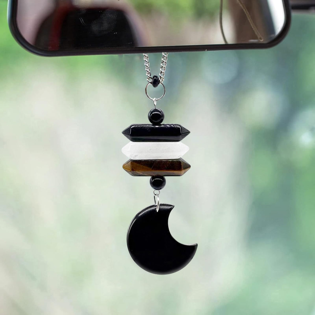 Crystal Hanging Car Charm,Healing Decor for Rear View Mirror Accessories