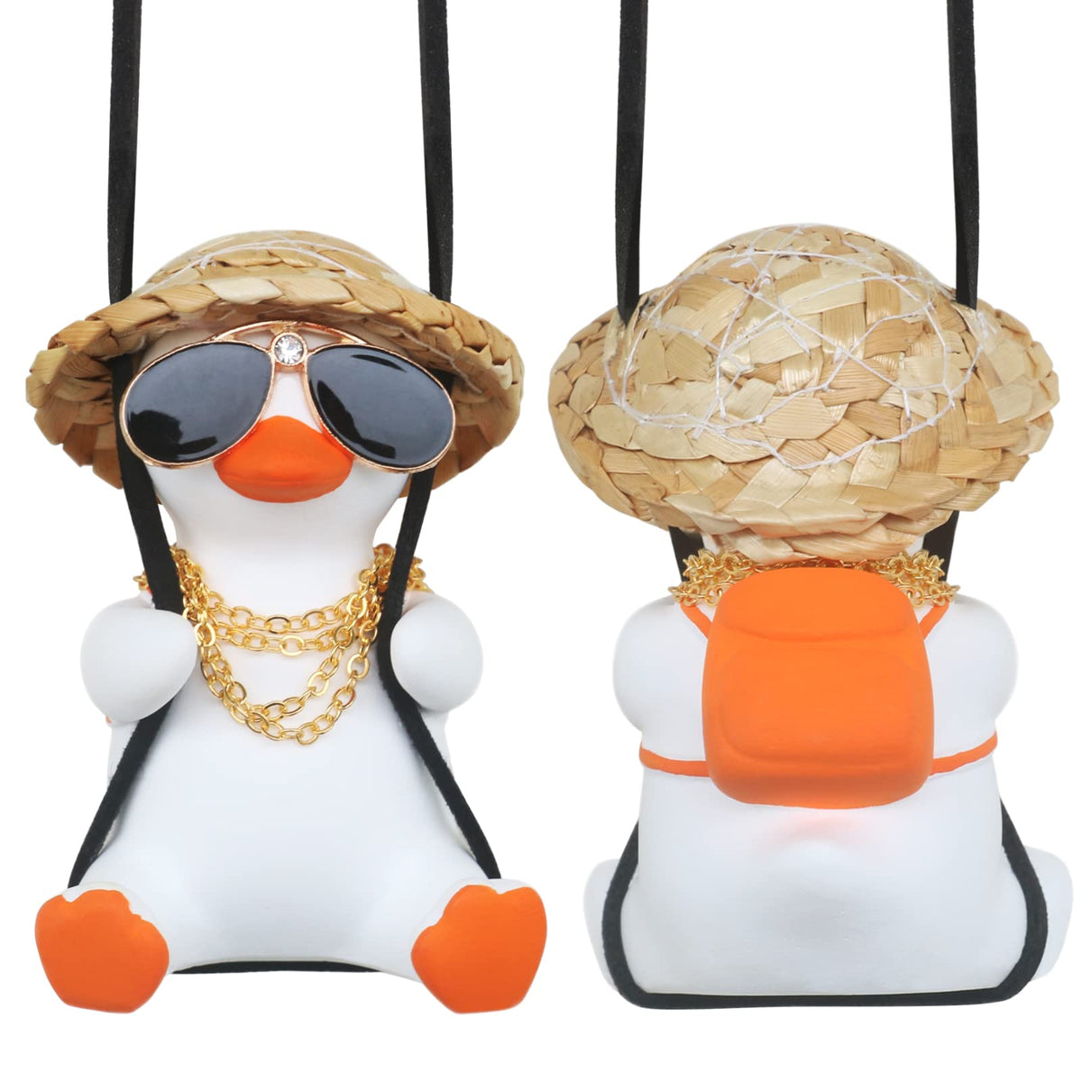 Cool Swinging Duck Car Hanging Ornament Rear View Mirror Funny Xmas Gifts