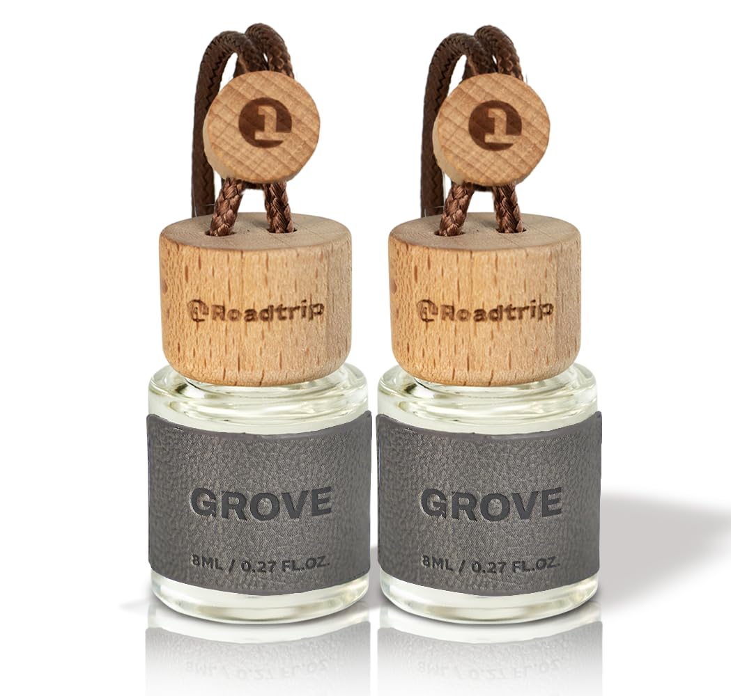 Hanging Car Air Freshener Essential Oil 2 Pack 8ml - Teak Wood
