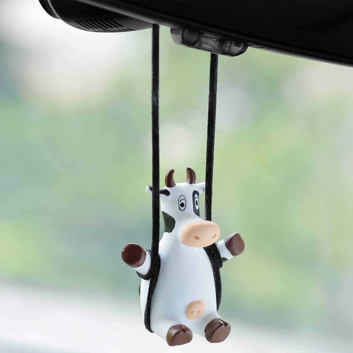 YGMONER Cute Swinging Ghost Car Mirror Hanging Ornament Halloween Car Interior Accessories (Ghost)