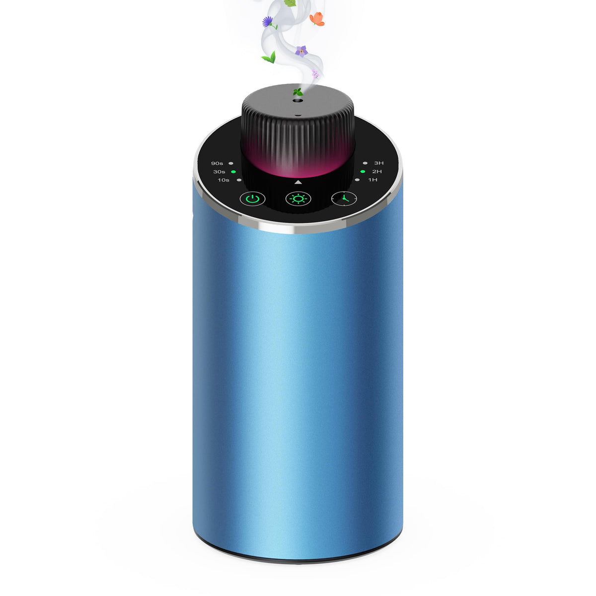 Waterless Essential Oil Diffuser Aromatherapy Scent Diffusers for Home Large Room, Bedroom, Car, Office, Desk, Battery Operated Mini Portable Air Freshener, 3 Countdown Timers & 3 Mist Levels