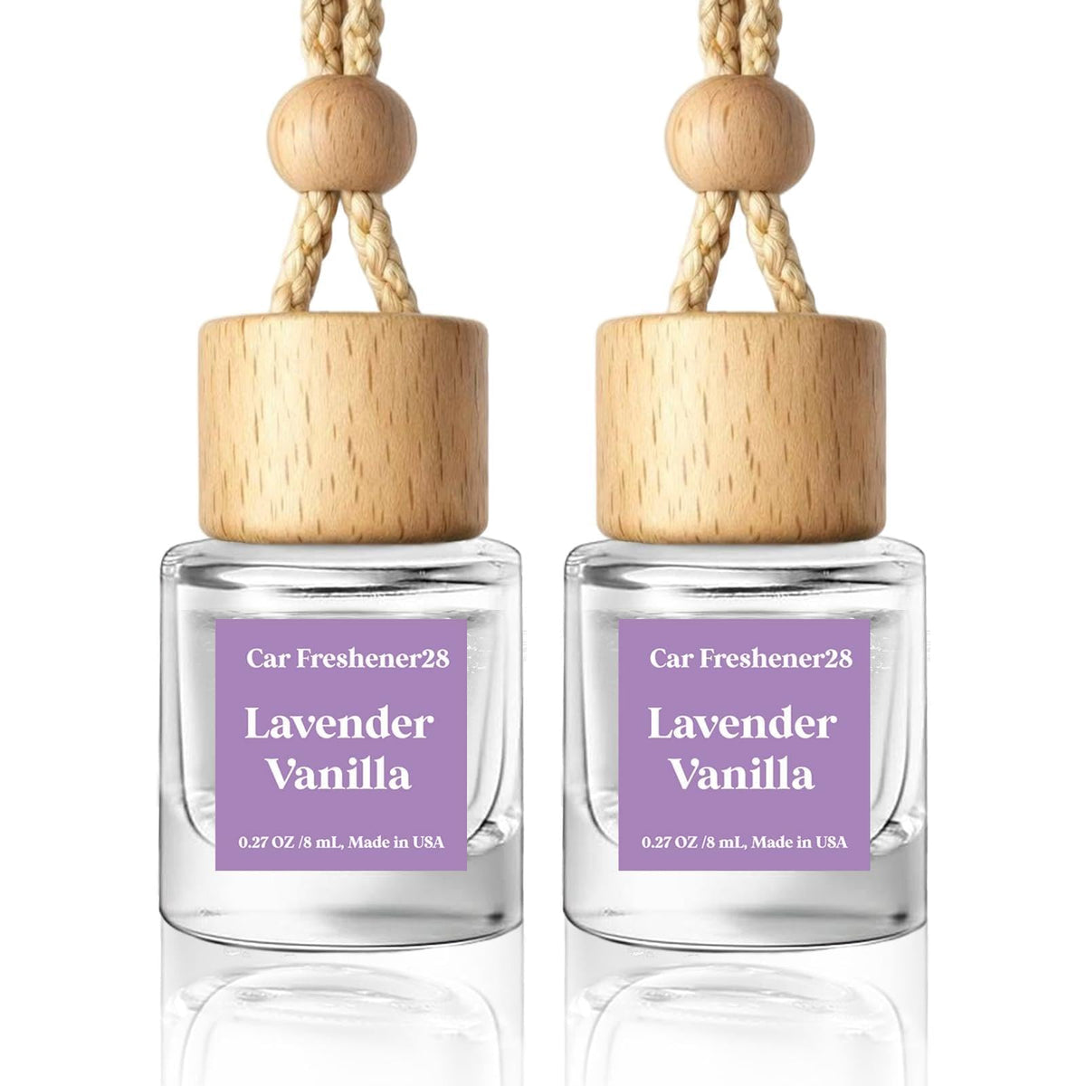 HoogaLife Car Air Freshener Diffuser 2 Pack Hanging Air Freshener Diffuser - Vanilla Cream Fragrance Oil Air D iffuser for Car, 45+ days Long Lasting Fragrance Made in USA C ar Air Fresheners (V54)