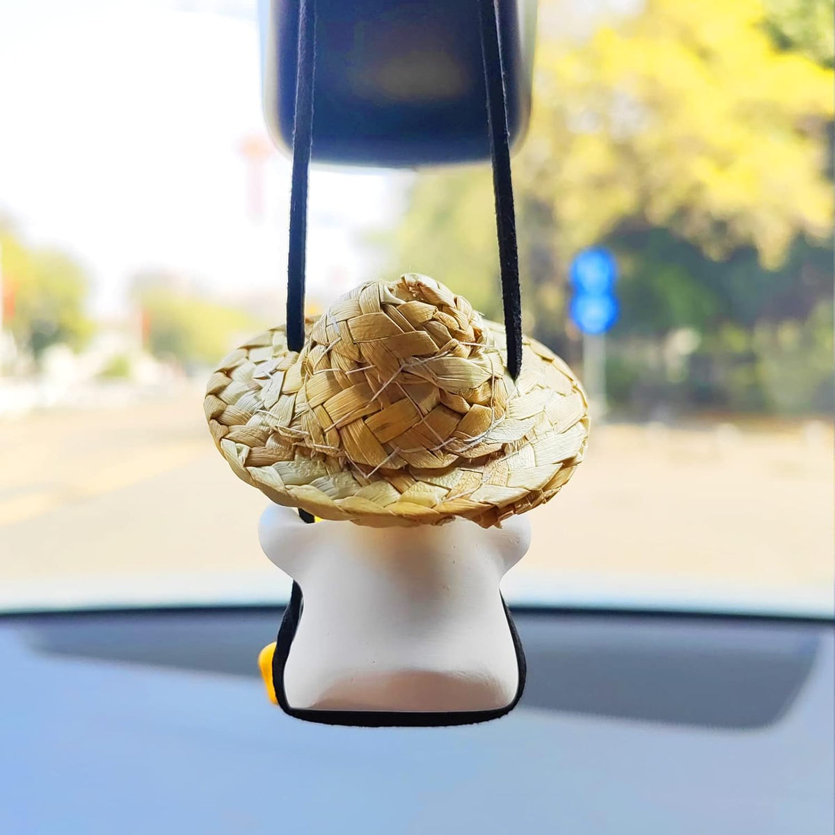 Duck Car Hanging Charm Pendant, Rear View Mirror Accessory, Cute Car Decor & Home Office Valentine's Day Gift