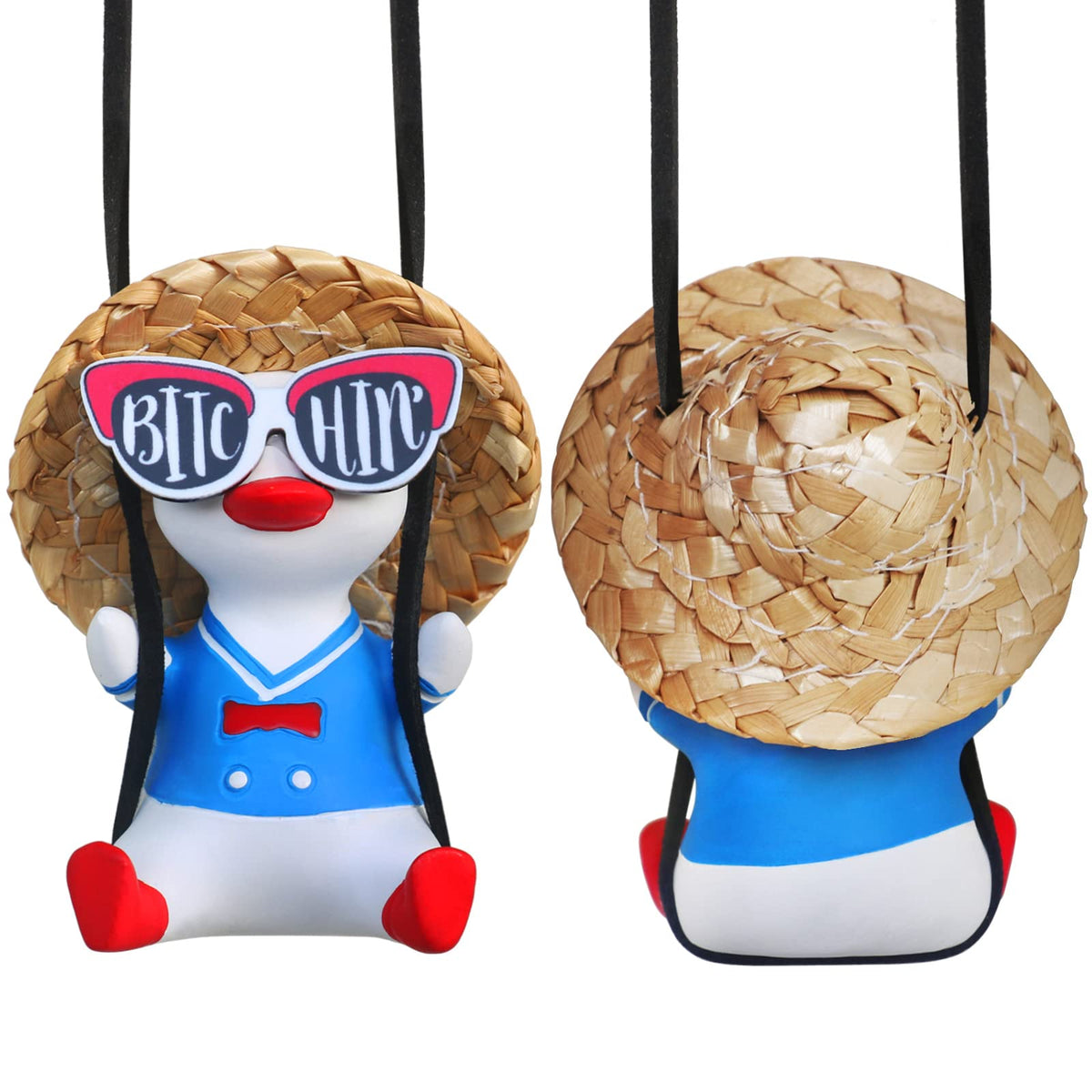 Cool Swinging Duck Car Hanging Ornament Rear View Mirror Funny Xmas Gifts