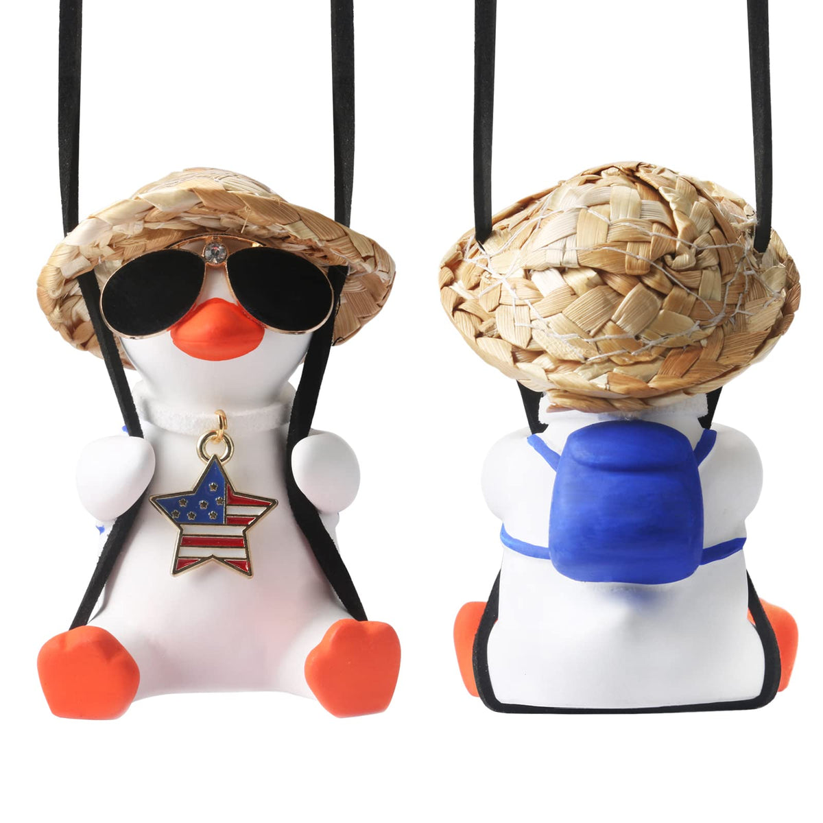 Cool Swinging Duck Car Hanging Ornament Rear View Mirror Funny Xmas Gifts