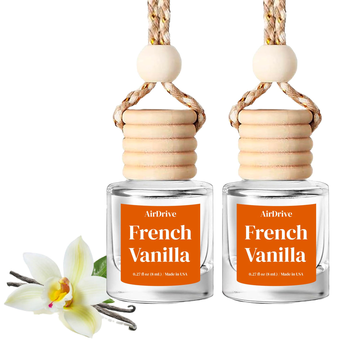 Car Air Freshener Tropical Bora-Bora 2 Pack Coconut Hanging Air Freshener Diffuser, Cute Car Accessories Air Freshner for Women & Men Gift Non-Toxic Car Scent Long Lasting Oil Diffuser Made in USA