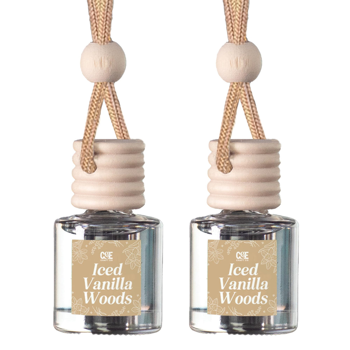 CANDECraftCo 2 Pack Hanging Car Air Freshener Diffuser for Essential Oils