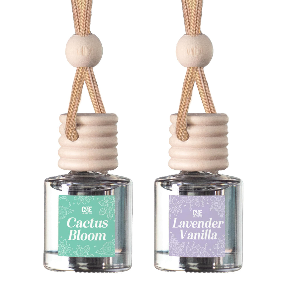 CANDECraftCo 2 Pack Hanging Car Air Freshener Diffuser for Essential Oils