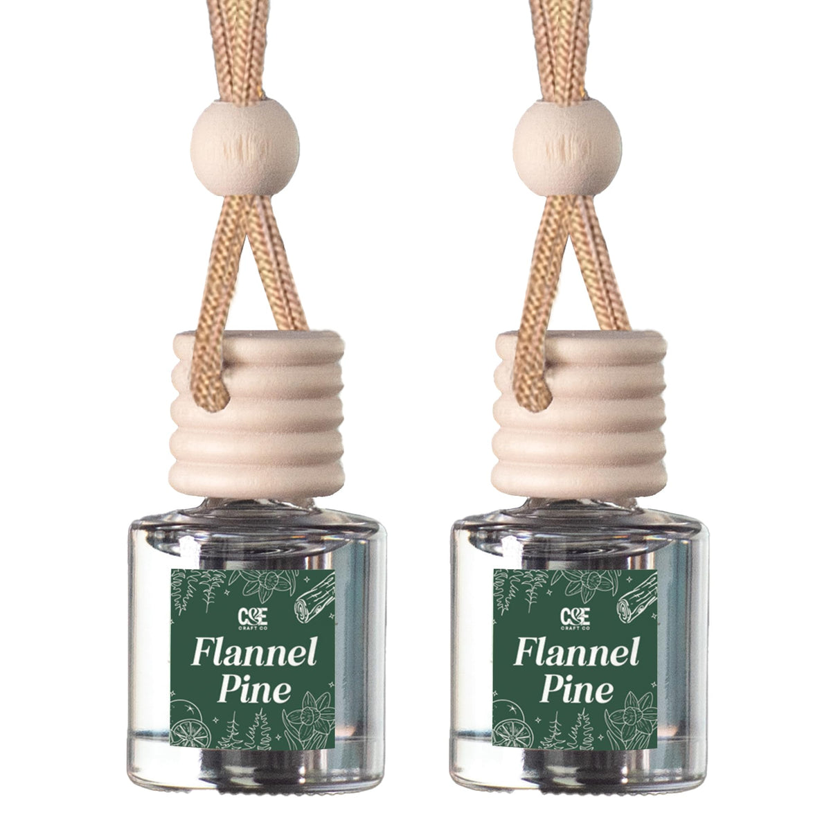 CANDECraftCo 2 Pack Hanging Car Air Freshener Diffuser for Essential Oils