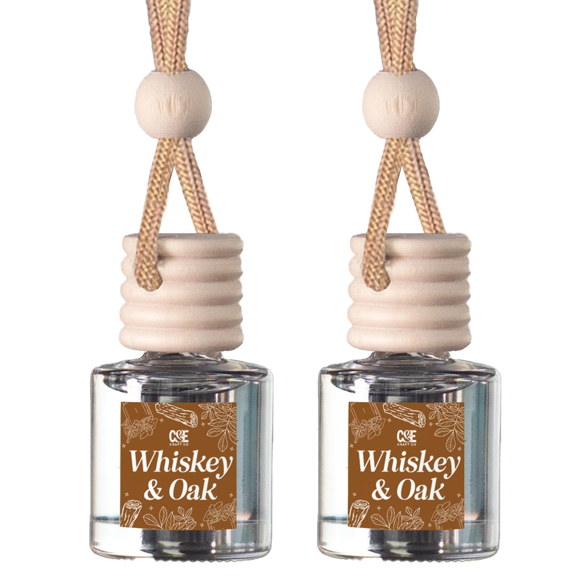 CANDECraftCo 2 Pack Hanging Car Air Freshener Diffuser for Essential Oils