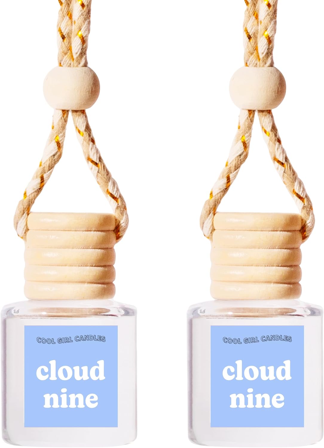 COOLGIRLCANDLES Pistachio Salted Caramel Hanging Car Air Freshener and Essential Oil Diffuser - Automobile Aromatherapy Diffuser Bottle