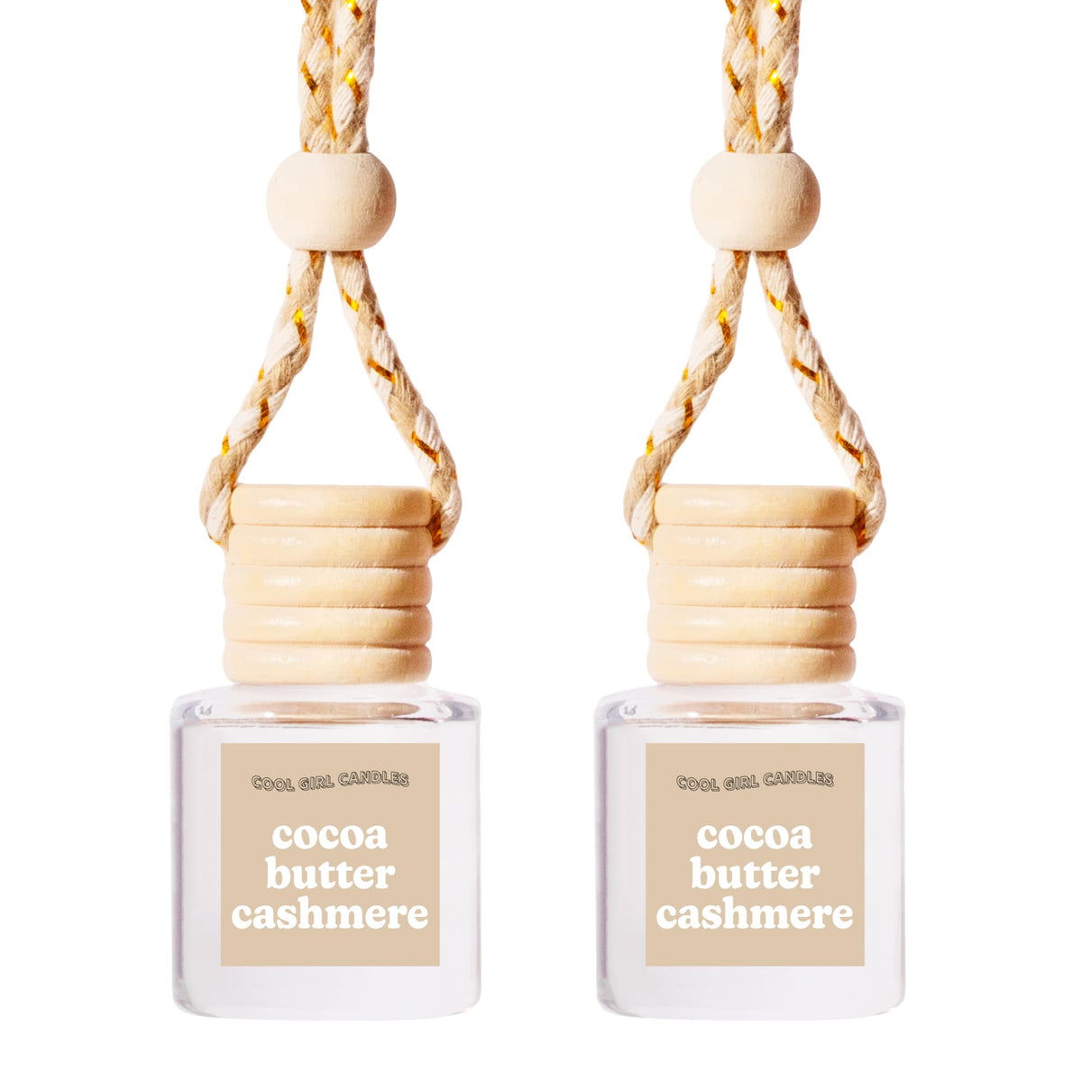 COOLGIRLCANDLES Pistachio Salted Caramel Hanging Car Air Freshener and Essential Oil Diffuser - Automobile Aromatherapy Diffuser Bottle