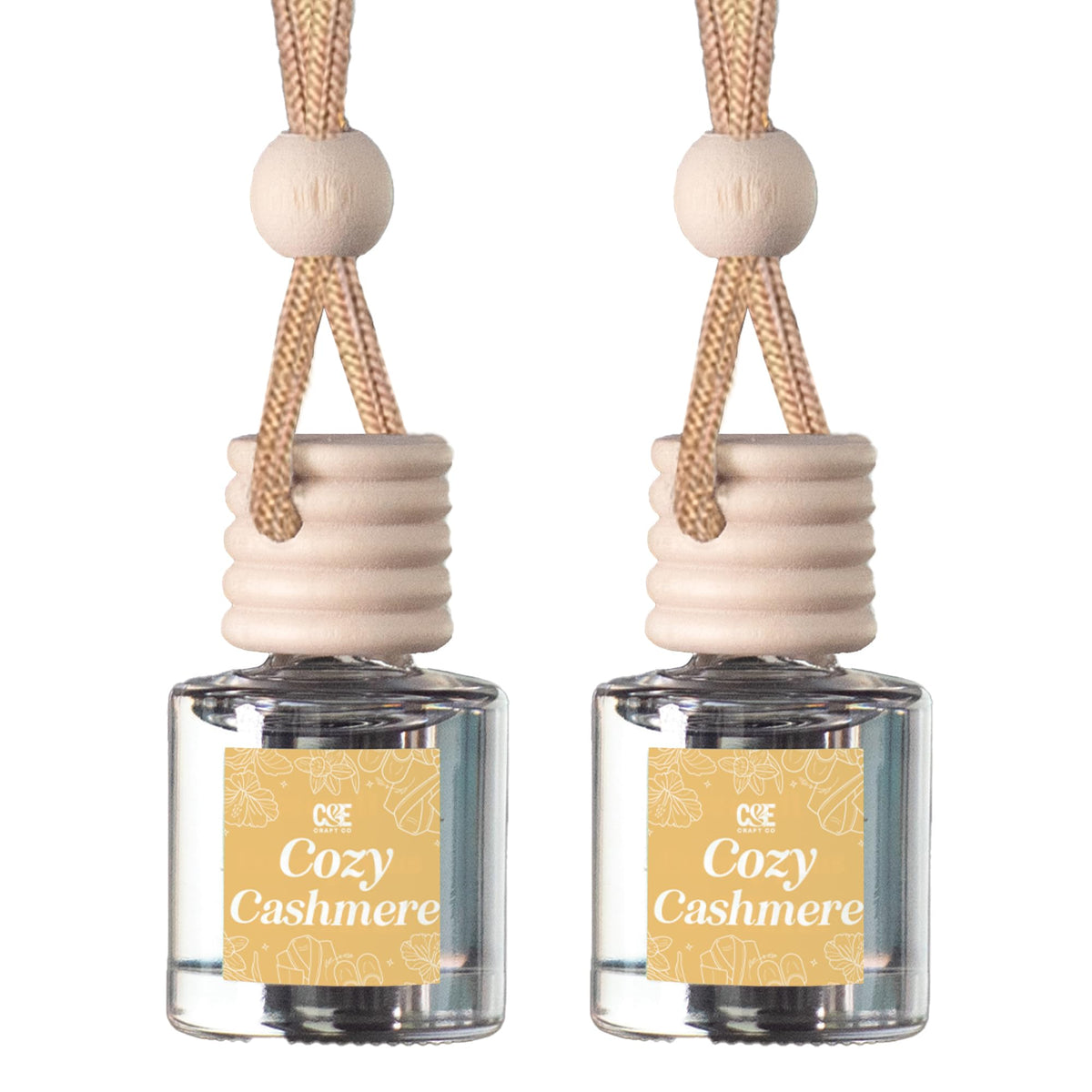 CANDECraftCo 2 Pack Hanging Car Air Freshener Diffuser for Essential Oils