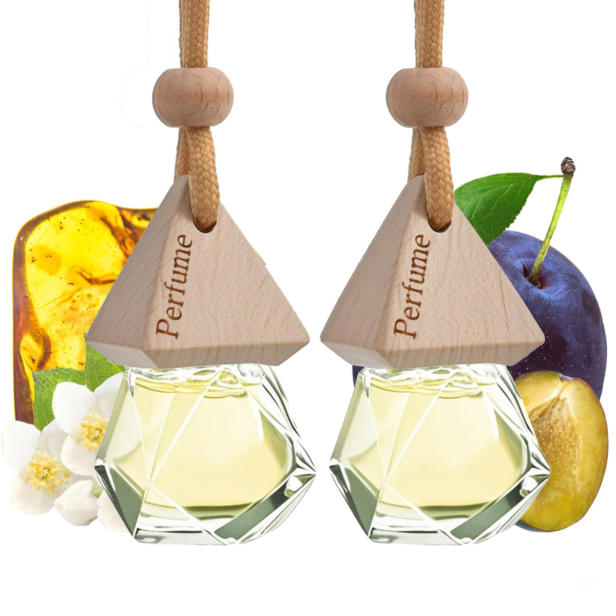 Car Air Freshener Hanging Diffuser – Long-Lasting Essential Oil Scent (Up to 60 Days) – Non-Toxic & Eco-Friendly – 2-Pack Auto Fresheners Made in USA