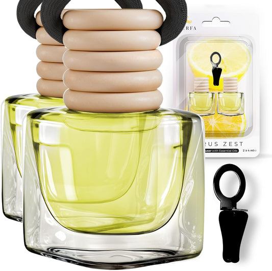 Car Air Freshener - Citrus Lemon Inspired Perfume Diffuser by Perfa