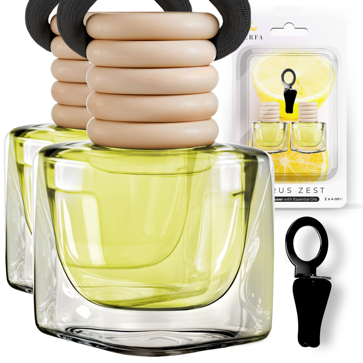 Car Air Freshener - Citrus Lemon Inspired Perfume Diffuser by Perfa