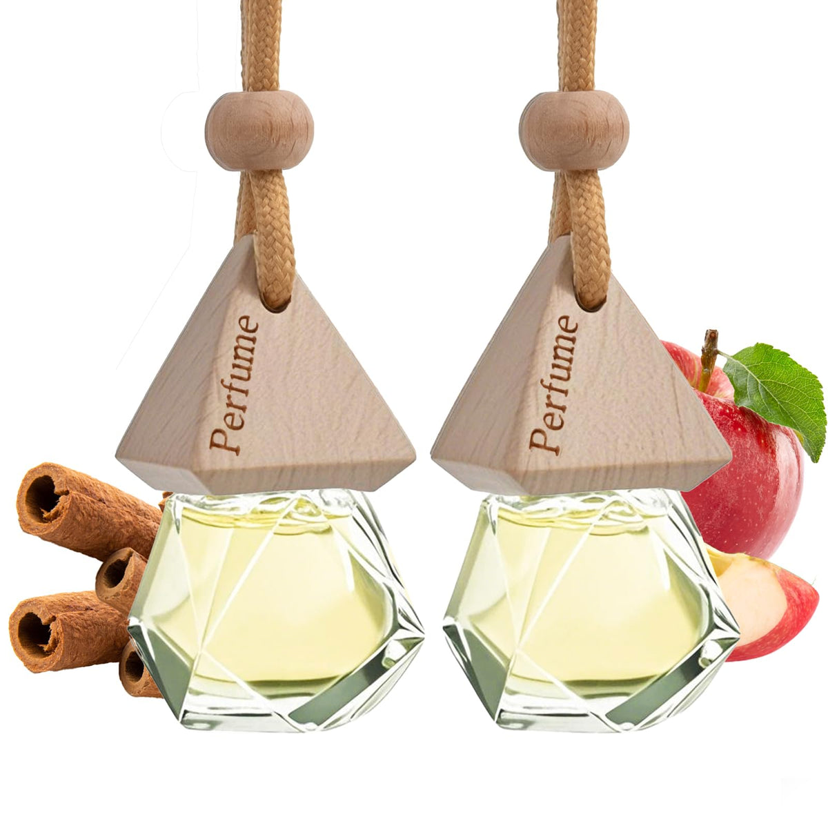 Car Air Freshener Hanging Diffuser – Long-Lasting Essential Oil Scent (Up to 60 Days) – Non-Toxic & Eco-Friendly – 2-Pack Auto Fresheners Made in USA
