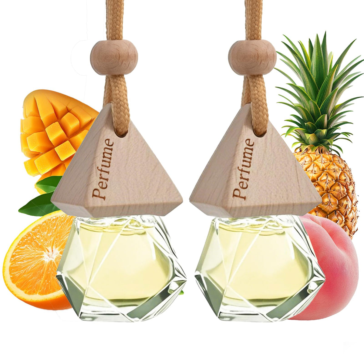 Car Air Freshener Hanging Diffuser – Long-Lasting Essential Oil Scent (Up to 60 Days) – Non-Toxic & Eco-Friendly – 2-Pack Auto Fresheners Made in USA