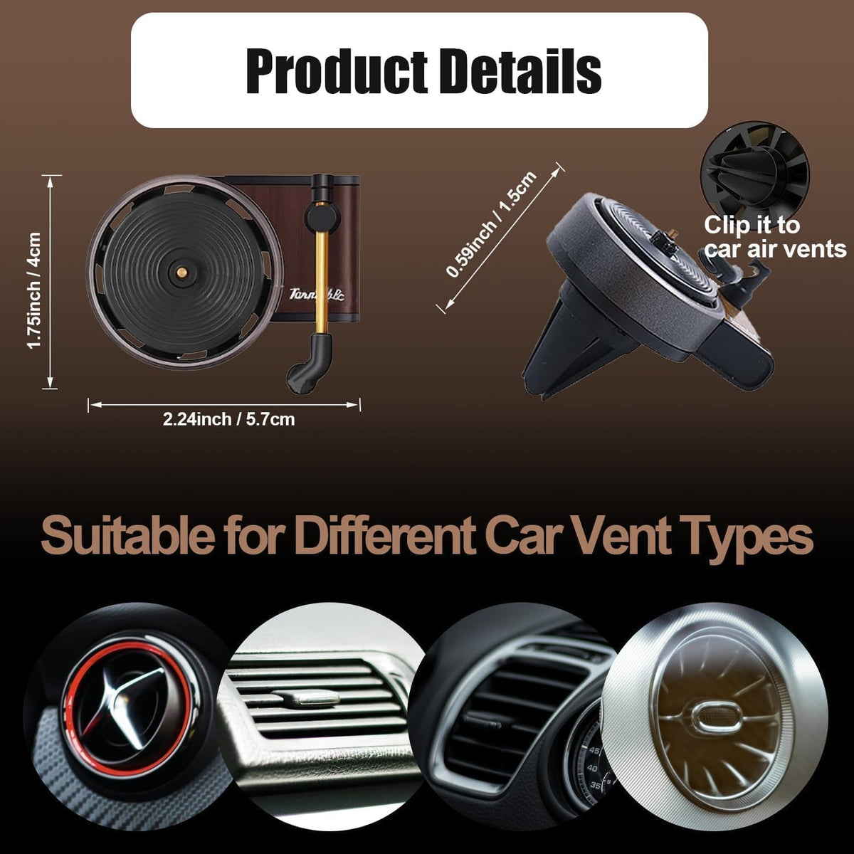 Car Air Freshener Record Player,LHJL Pop Singer Album Covers for Fans Gift, Car Vent Clip Air Diffuser with 12pcs Refill Pads Aromatherapy Tablets, Music Lovers Gifts