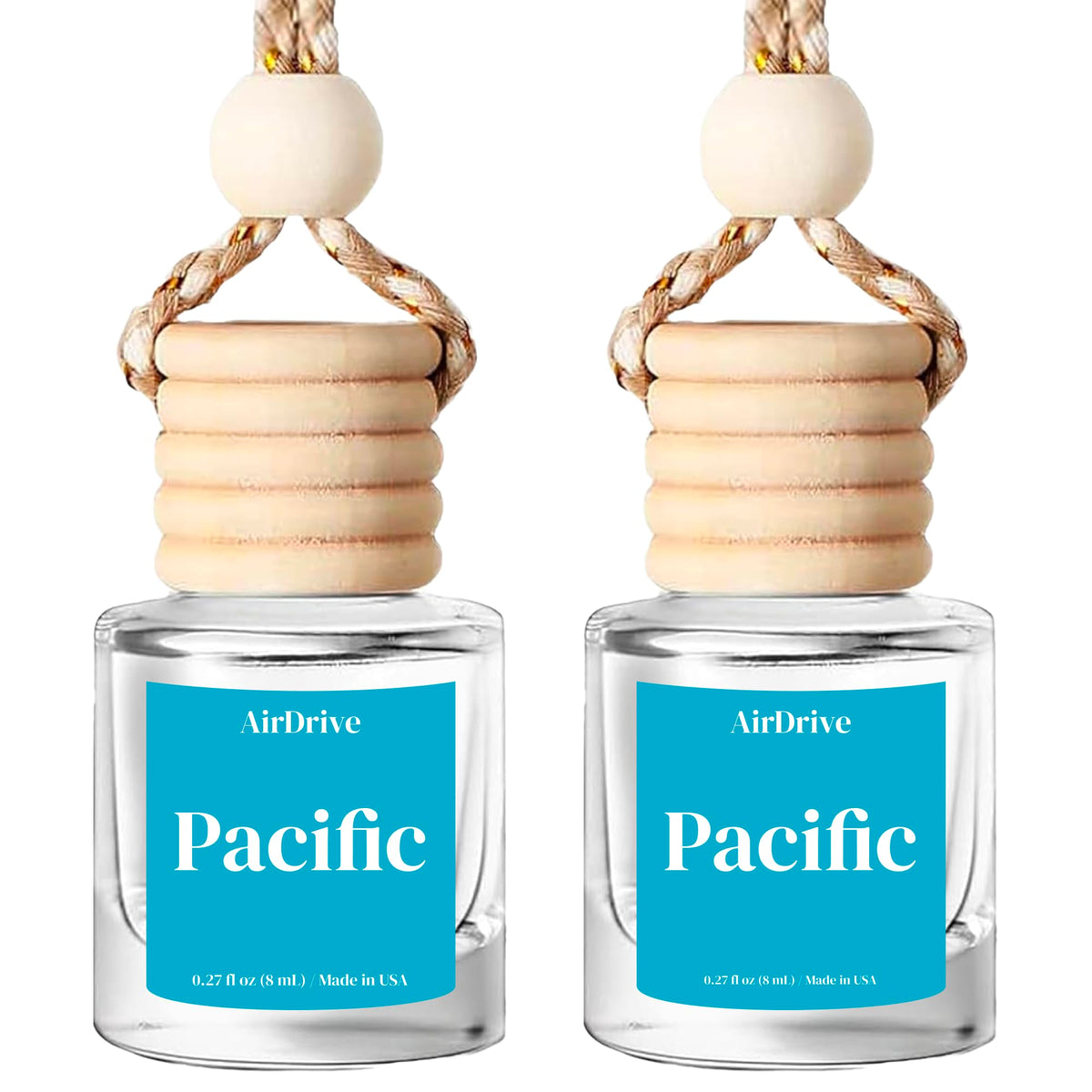 Car Air Freshener Tropical Bora-Bora 2 Pack Coconut Hanging Air Freshener Diffuser, Cute Car Accessories Air Freshner for Women & Men Gift Non-Toxic Car Scent Long Lasting Oil Diffuser Made in USA