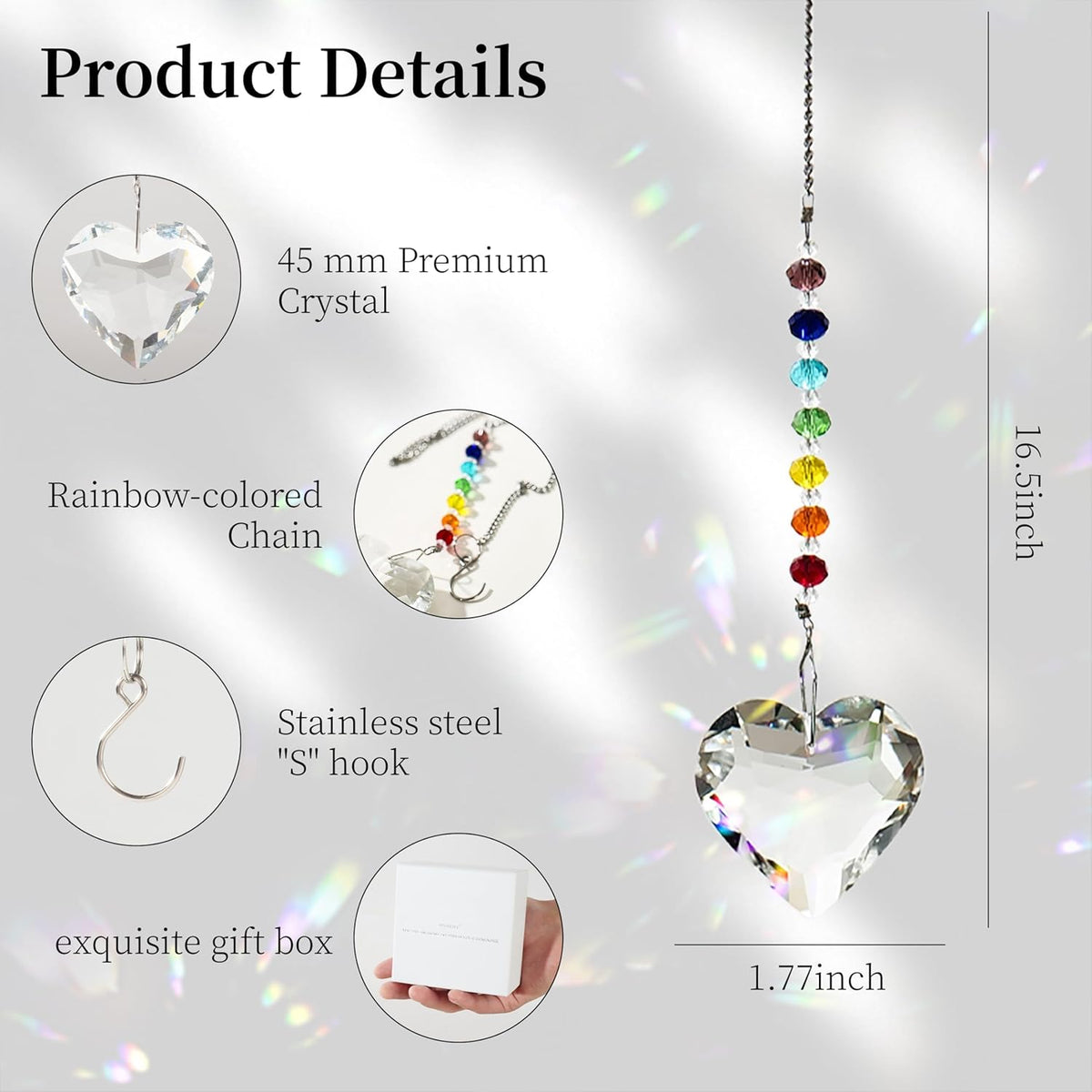 Birthday Gifts for Women Friend Crystal Suncatcher Christmas Ornament Decor