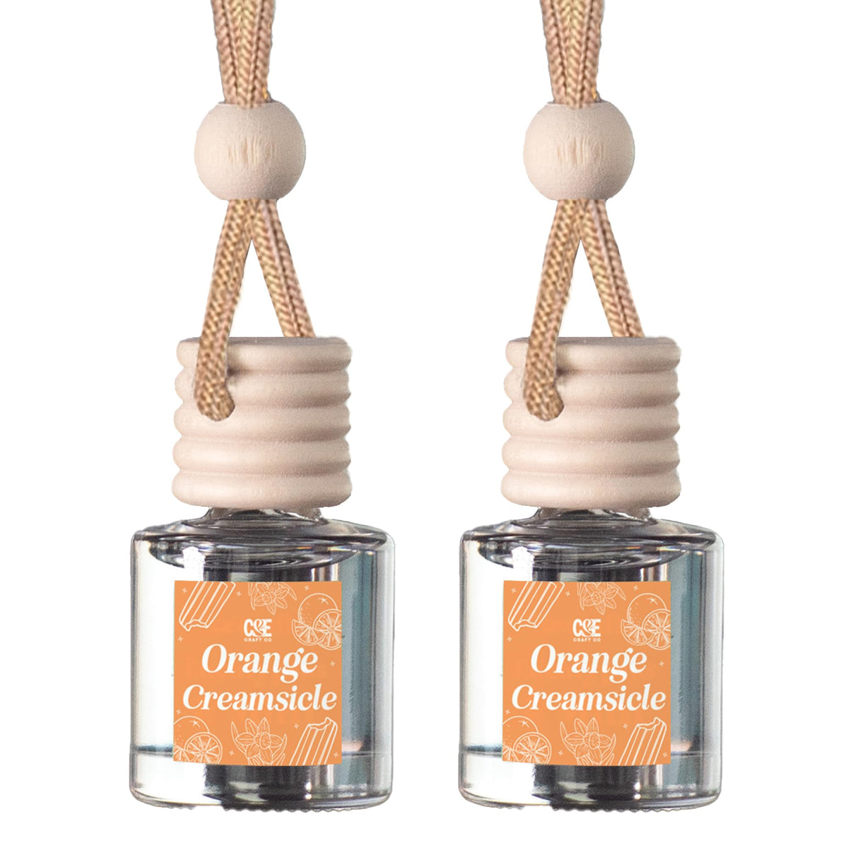 CANDECraftCo 2 Pack Hanging Car Air Freshener Diffuser for Essential Oils