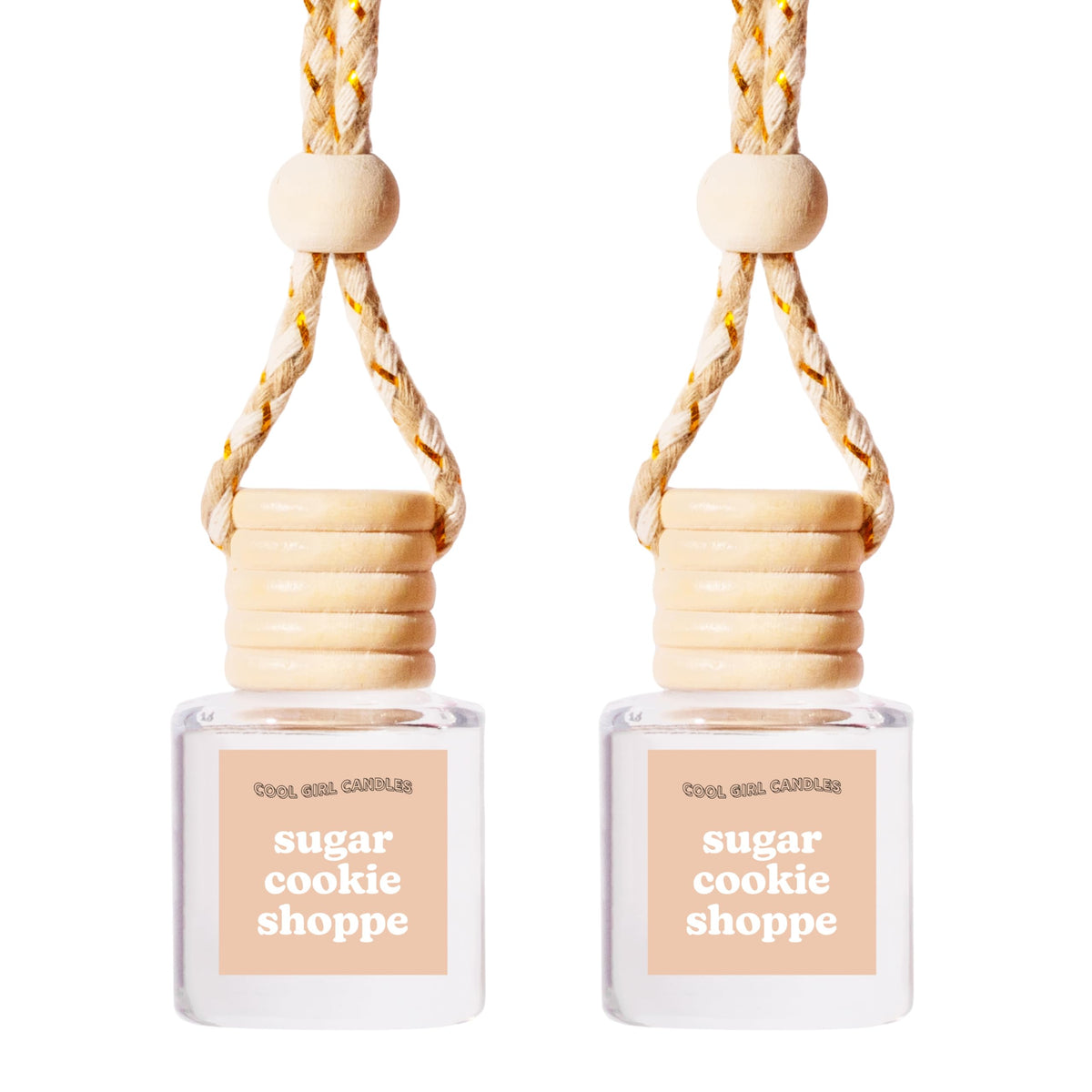COOLGIRLCANDLES Pistachio Salted Caramel Hanging Car Air Freshener and Essential Oil Diffuser - Automobile Aromatherapy Diffuser Bottle