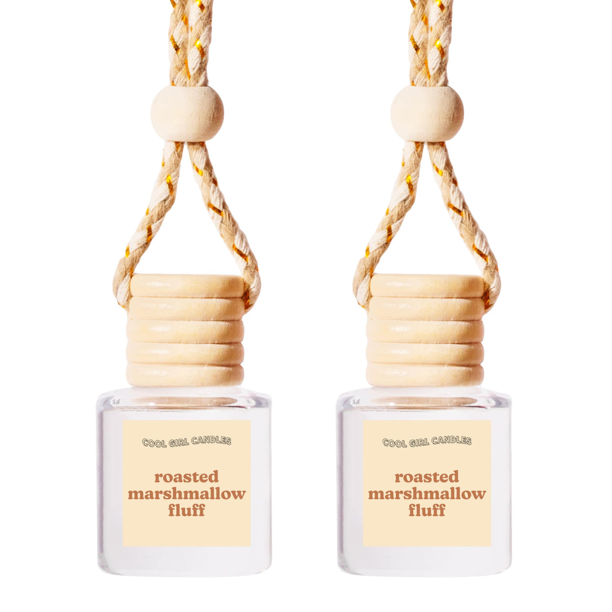 COOLGIRLCANDLES Pistachio Salted Caramel Hanging Car Air Freshener and Essential Oil Diffuser - Automobile Aromatherapy Diffuser Bottle